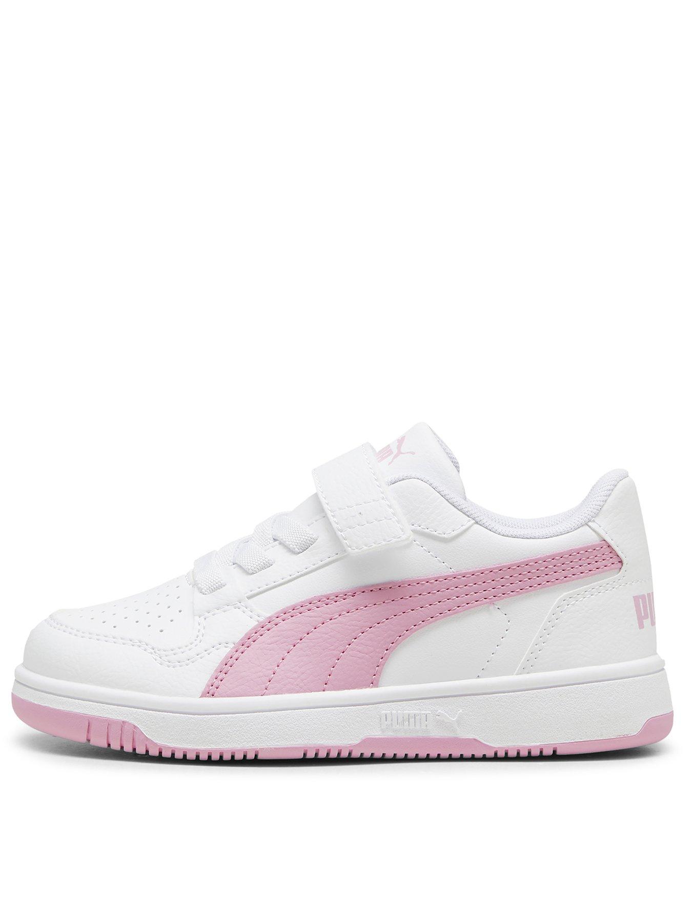 puma-kids-girls-reb-l-velcro-trainers-white