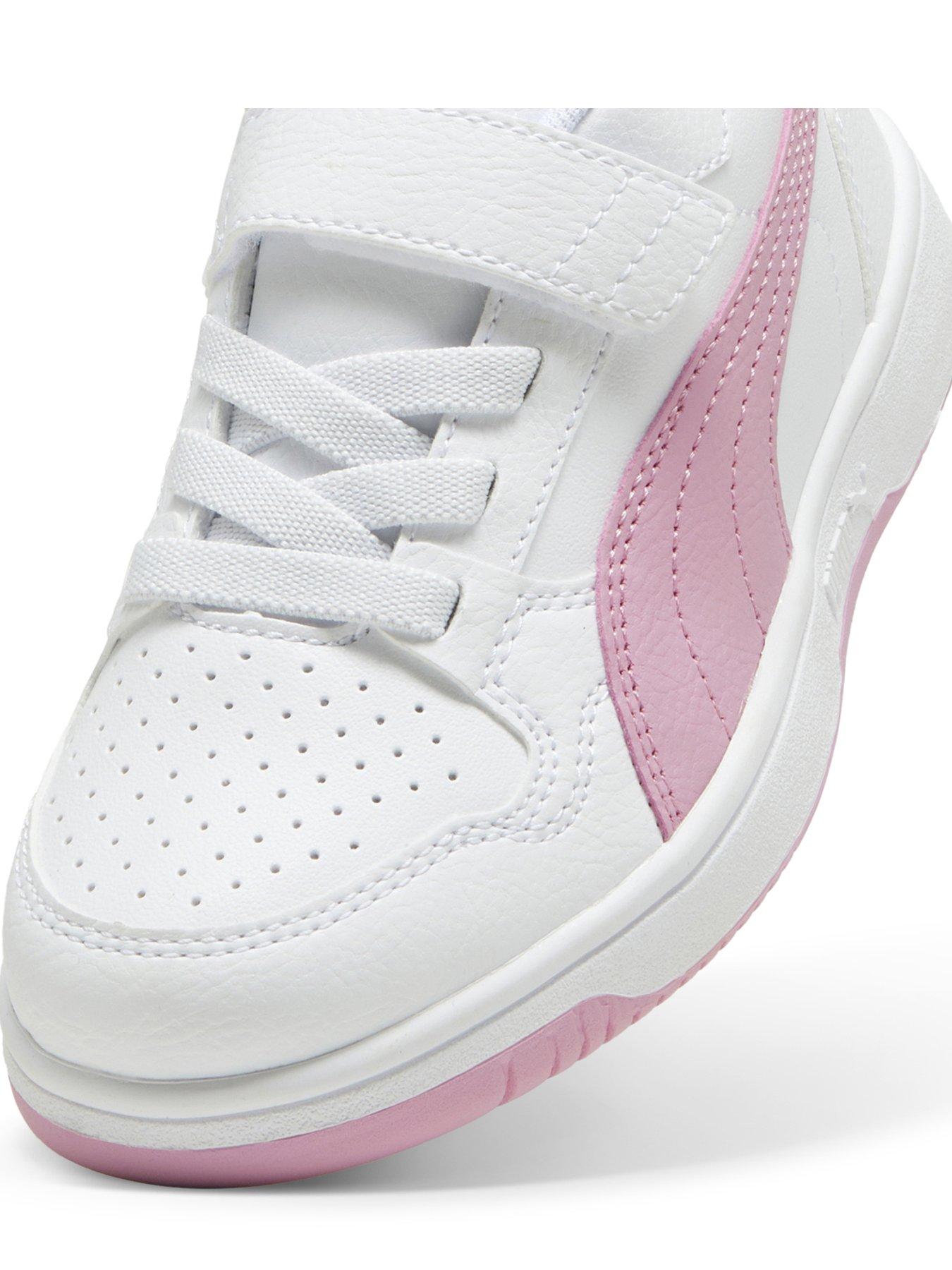 puma-kids-girls-reb-l-velcro-trainers-whiteoutfit