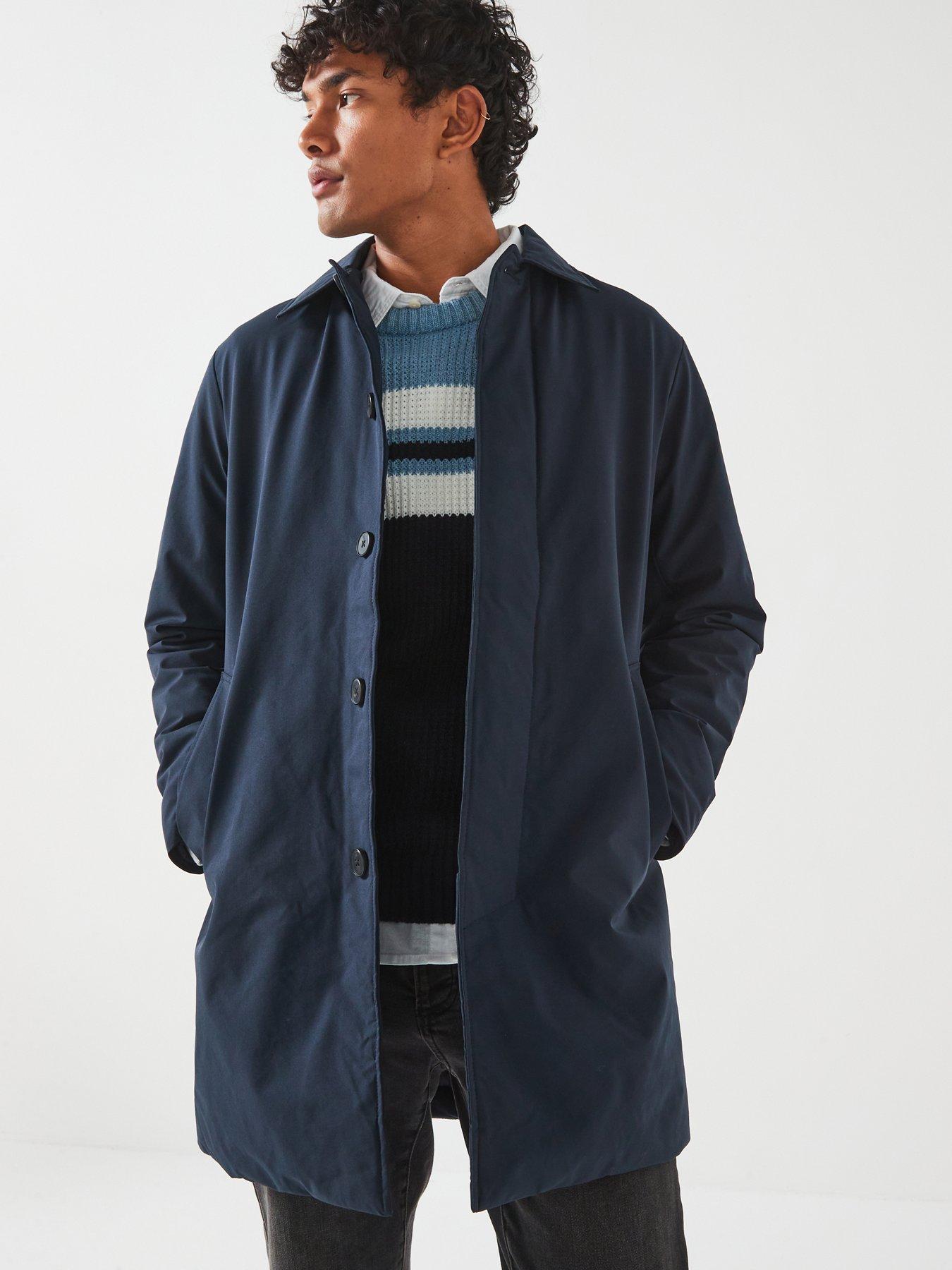 jack-jones-jack-amp-jones-premium-padded-mac-coat-dark-navy