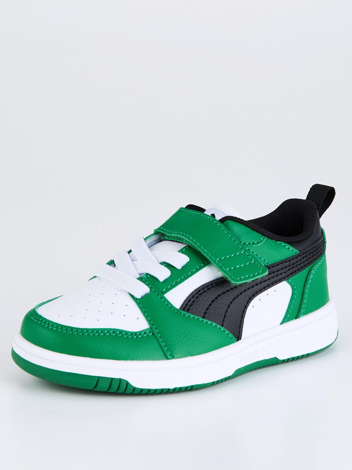 puma-kids-boys-rebound-v6-lo-velcro-trainers-whiteblackstillFront