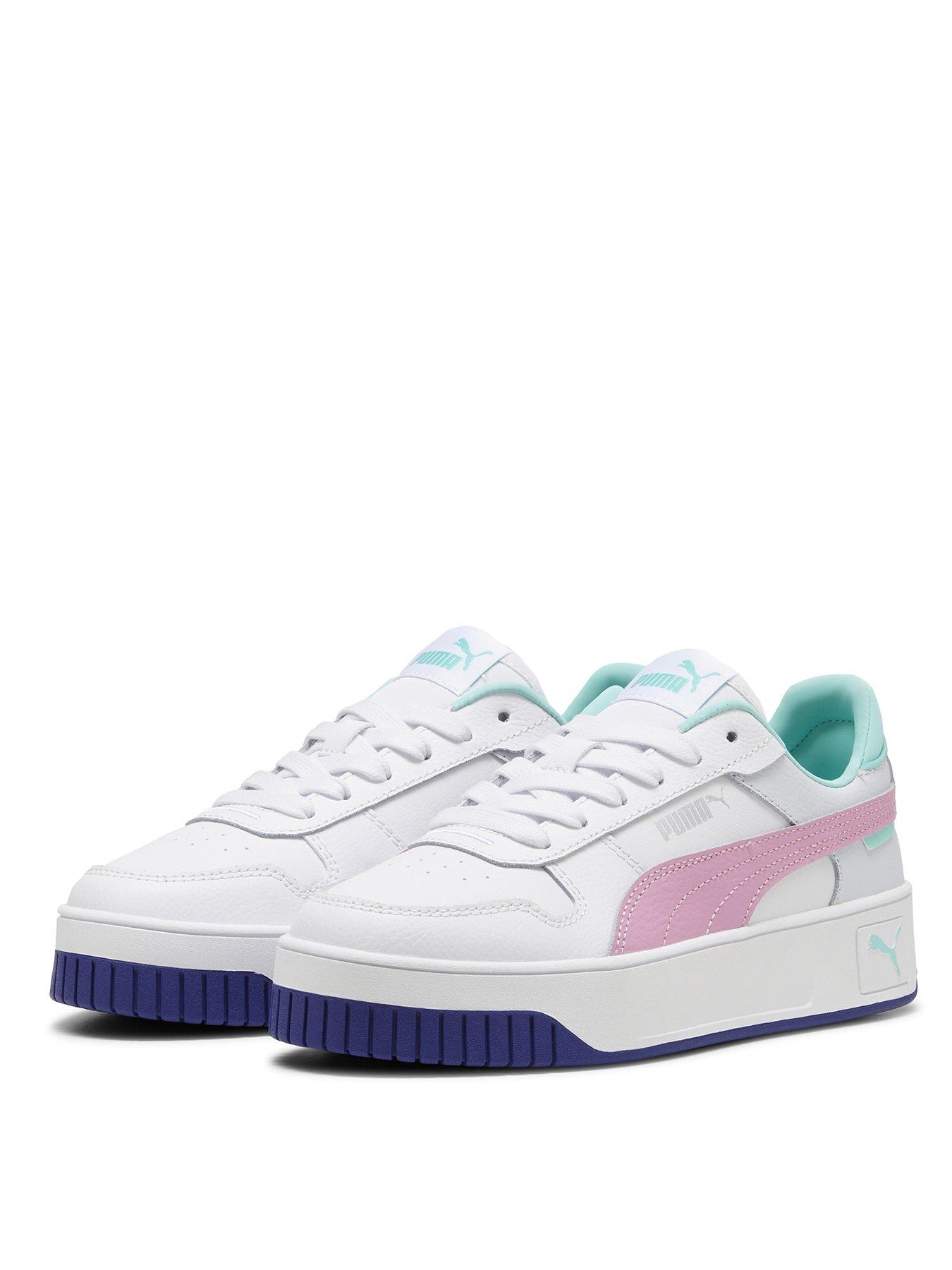 puma-junior-girls-carina-street-trainers-white-multistillFront