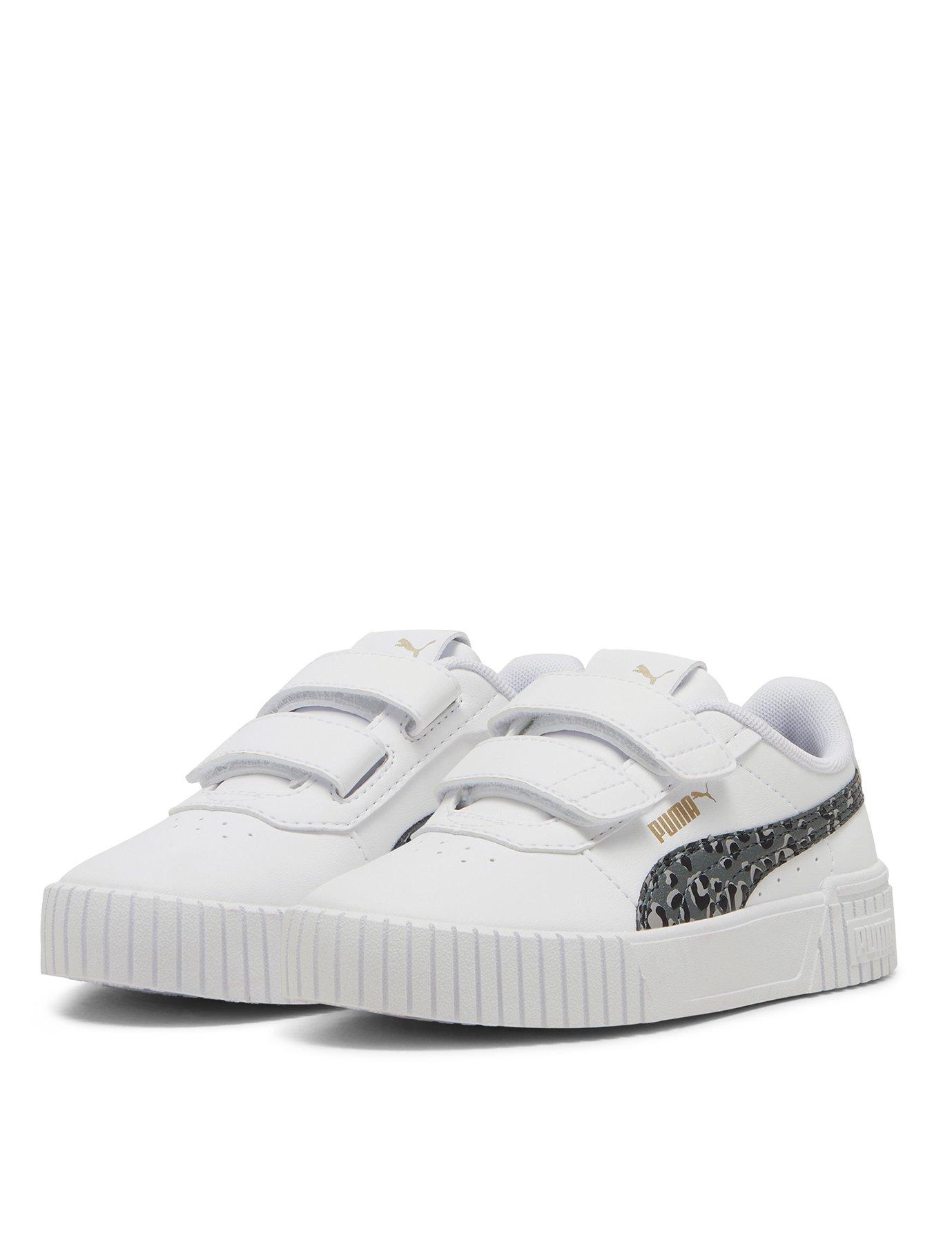 puma-kids-girls-carina-20-animal-update-velcrotrainers-whitegreystillFront