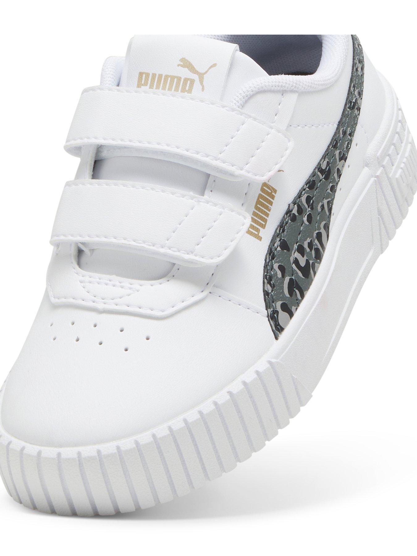 puma-kids-girls-carina-20-animal-update-velcrotrainers-whitegreyoutfit