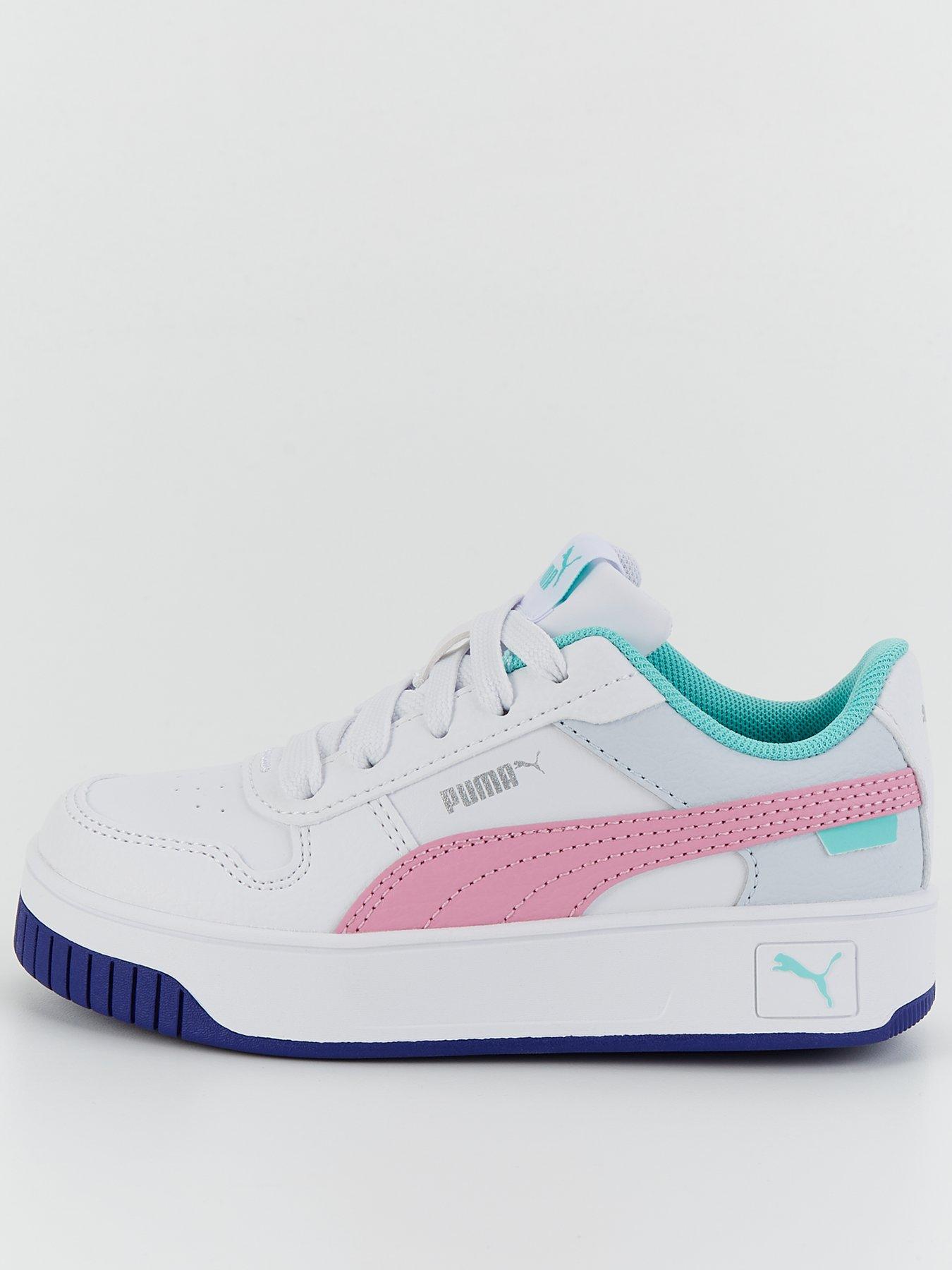 puma-kids-girls-carina-street-trainers-white-multi