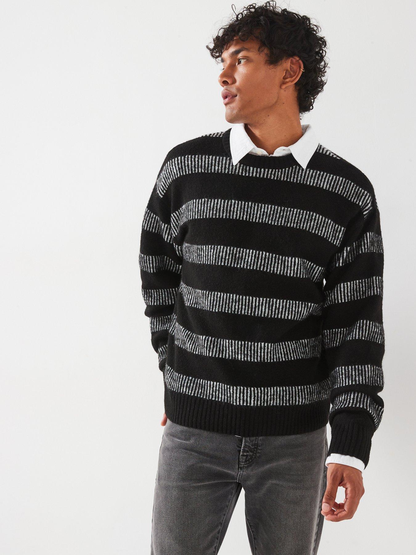 jack-jones-stripe-crew-knitted-jumper-black