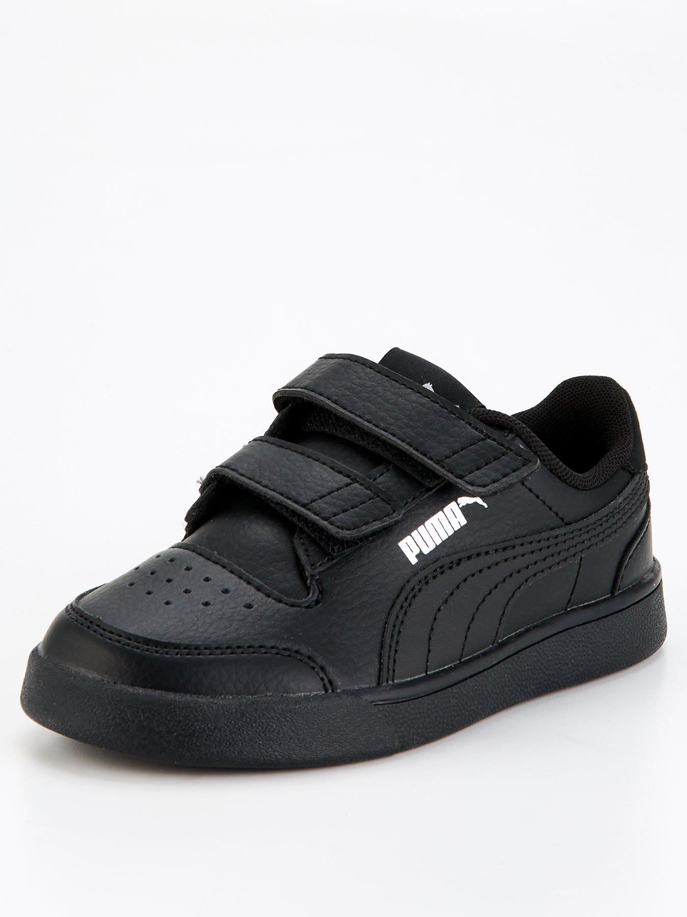 puma-kids-unisex-shuffle-velcro-trainers-blackstillFront