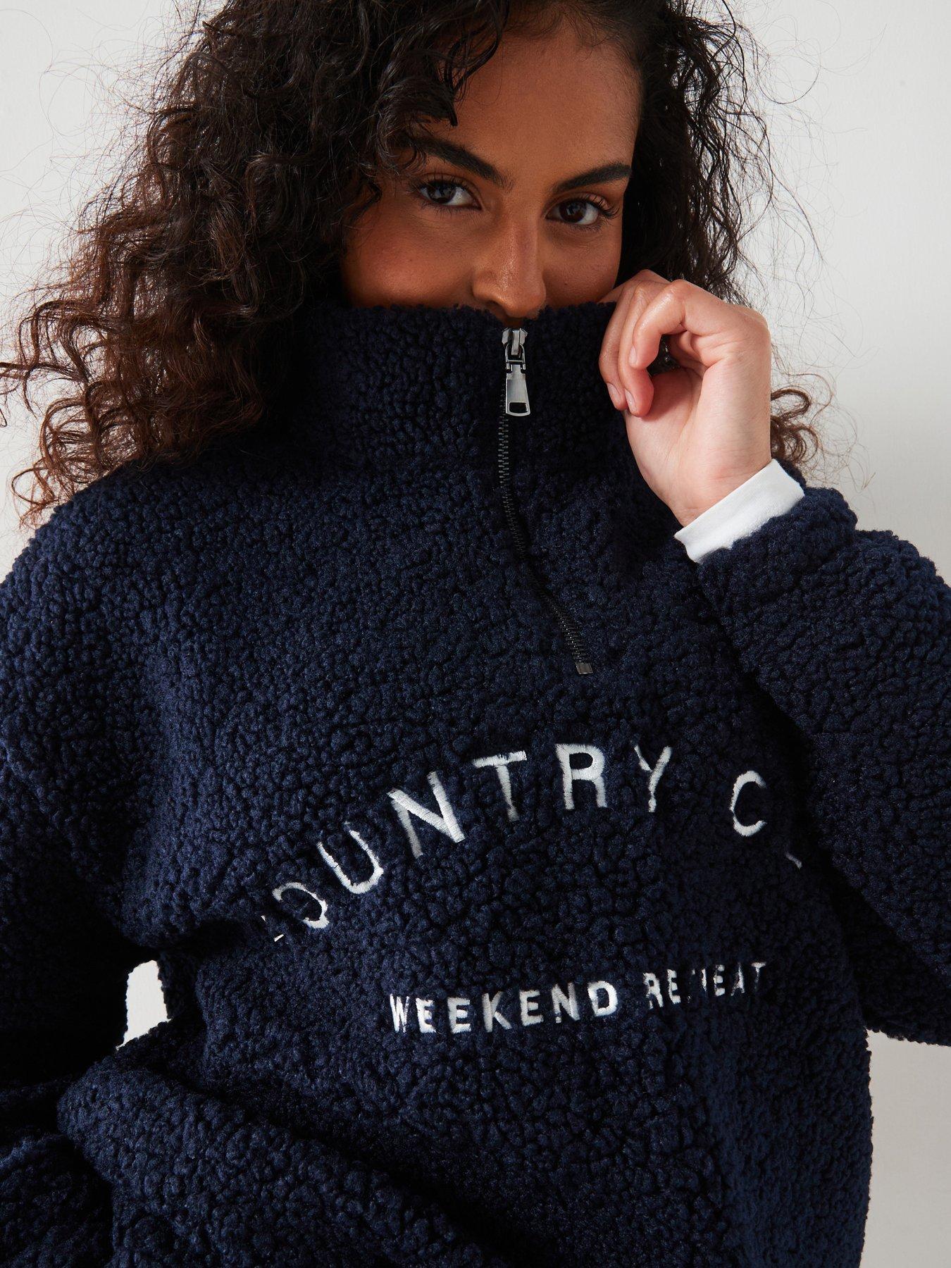 v-by-very-curve-embroidered-fleece-zip-sweatshirt-navyfront