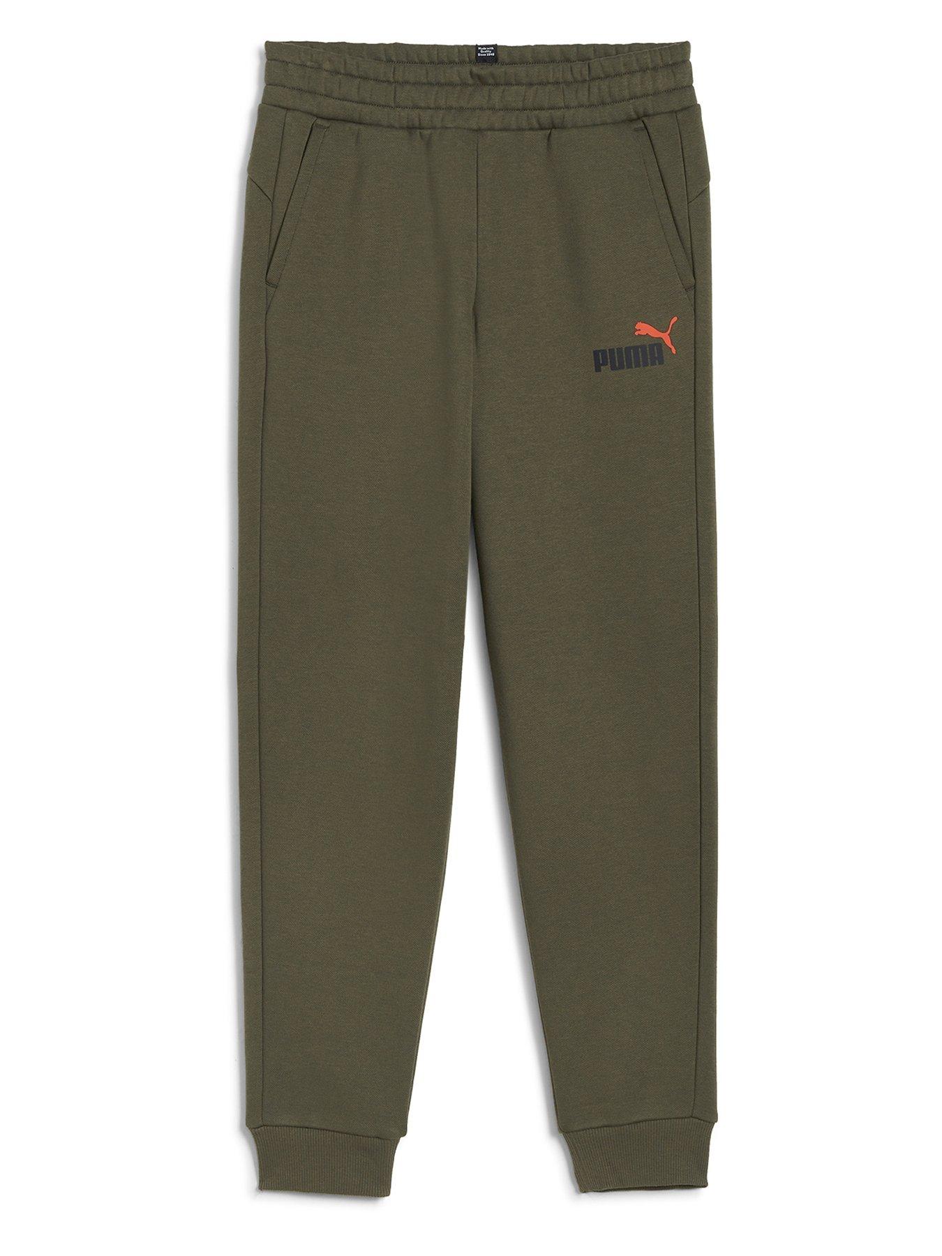 puma-boys-essentials-fleece-logo-pants-green