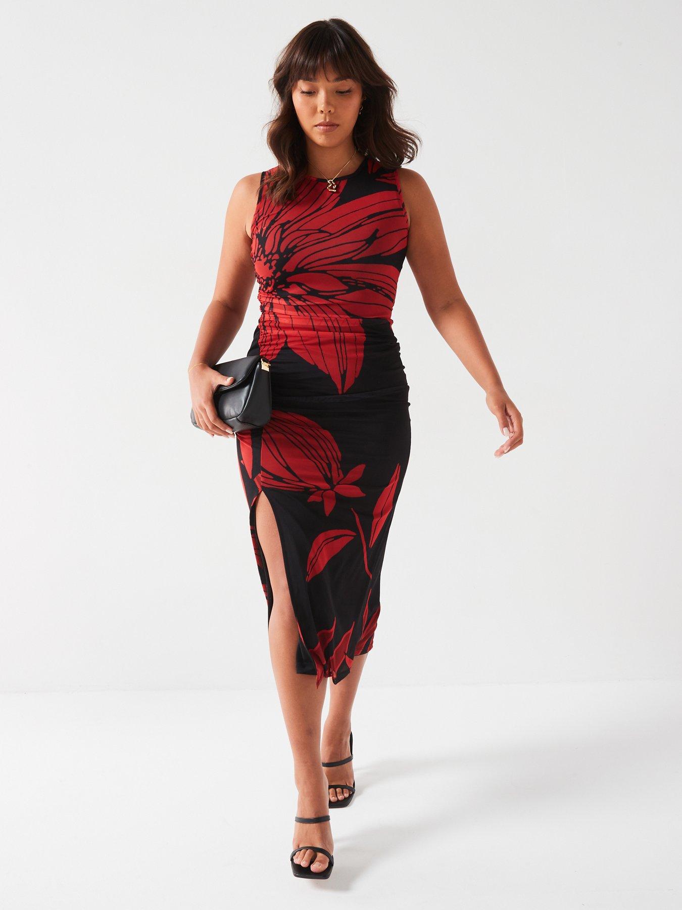 v-by-very-curve-large-floral-mesh-ruched-midi-dress