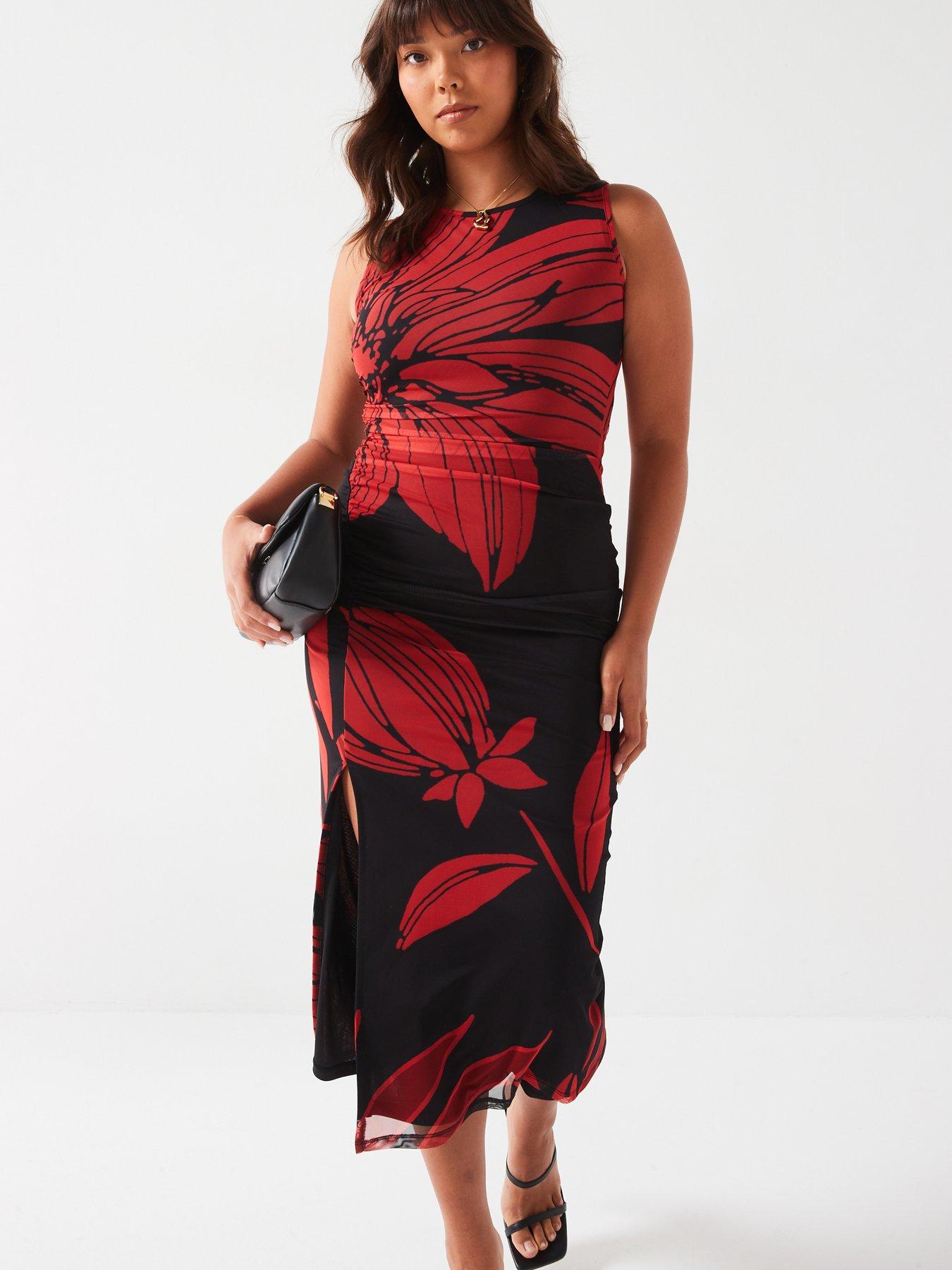 v-by-very-curve-large-floral-mesh-ruched-midi-dressoutfit