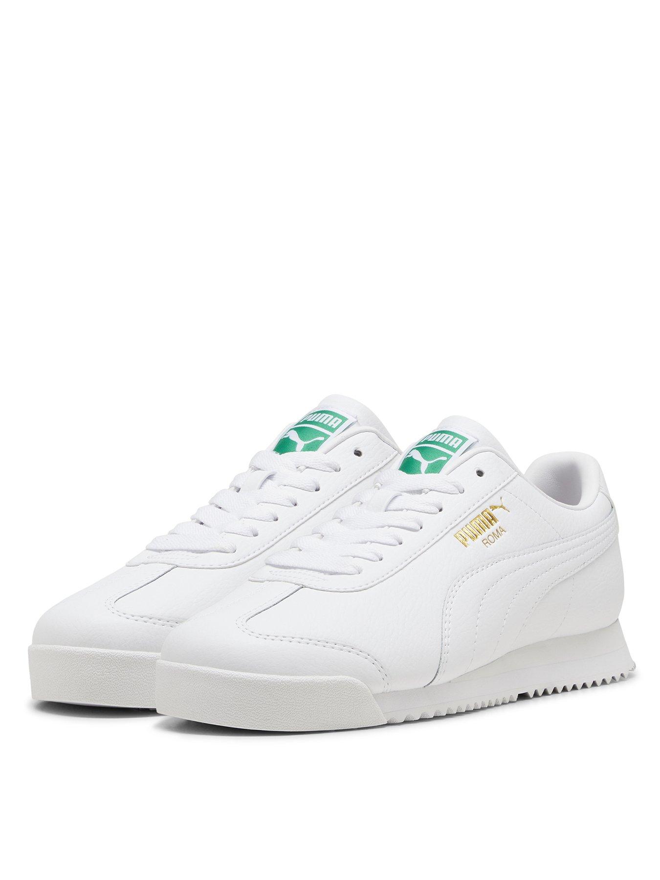 puma-mens-roma-24-standard-trainers-whitegreenstillFront