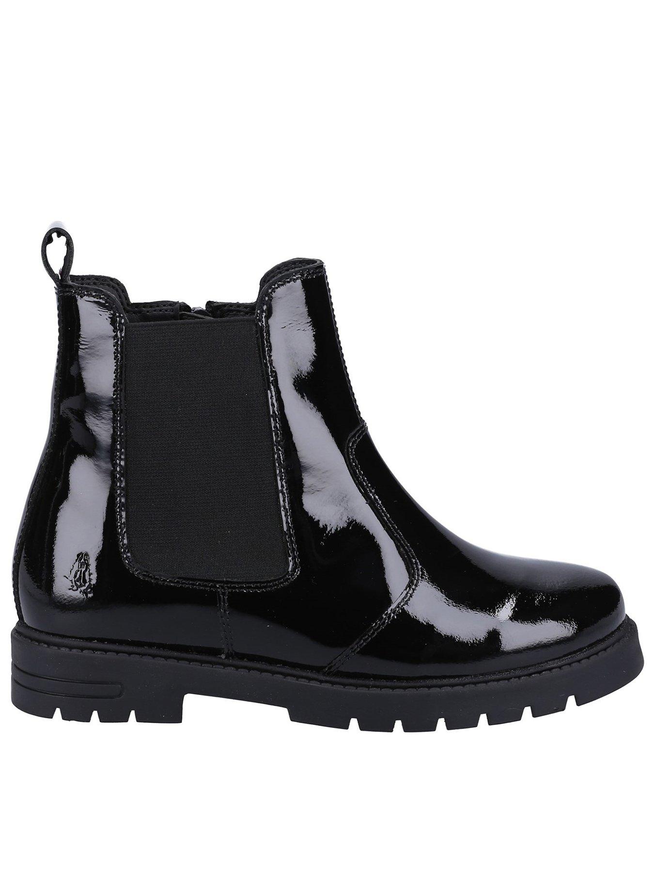 Image 1 of 5 of Hush Puppies Laura Patent Jnr Boot - Black