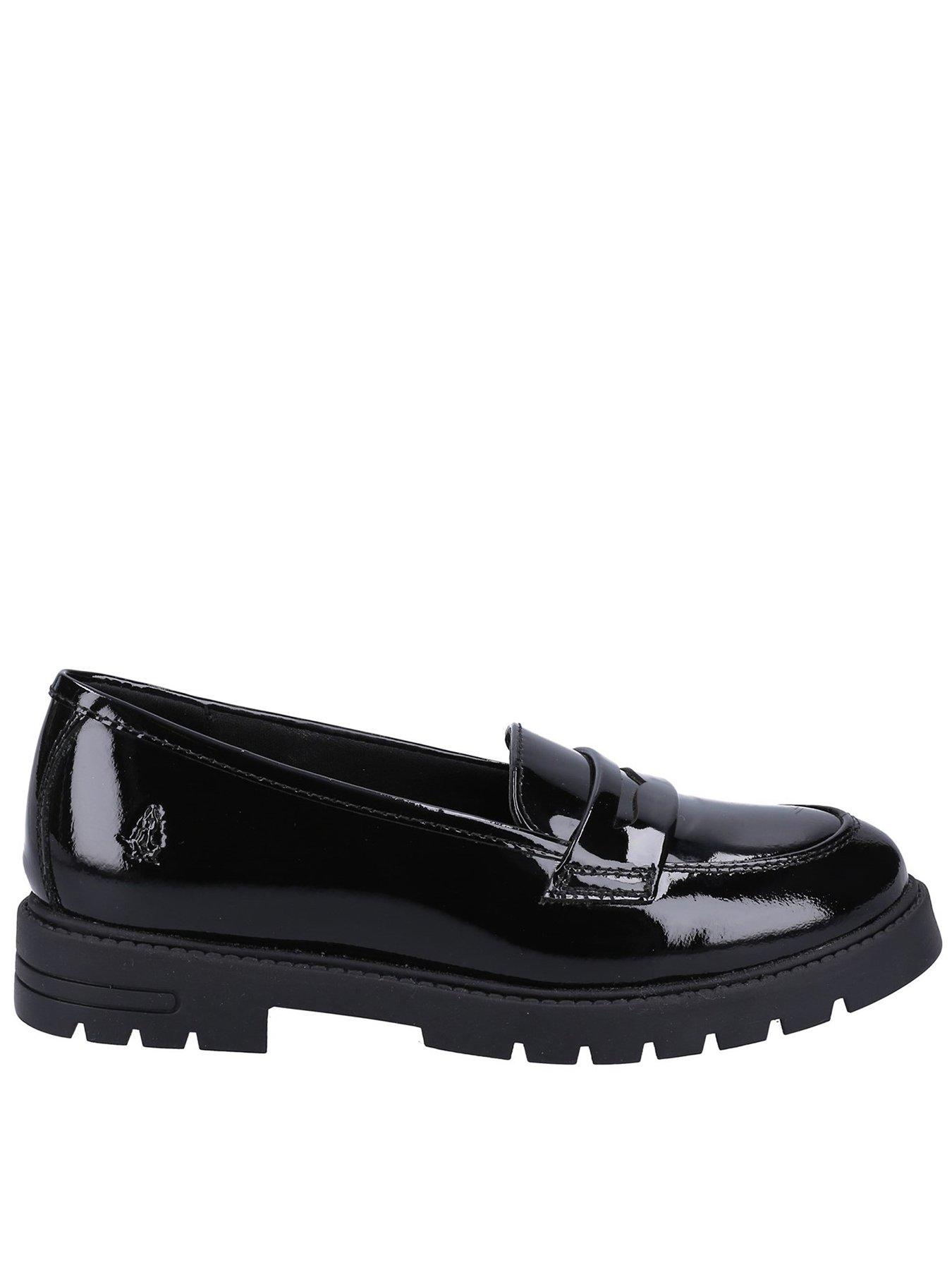Hush Puppies Hazel Patent Senior School Shoe - Black