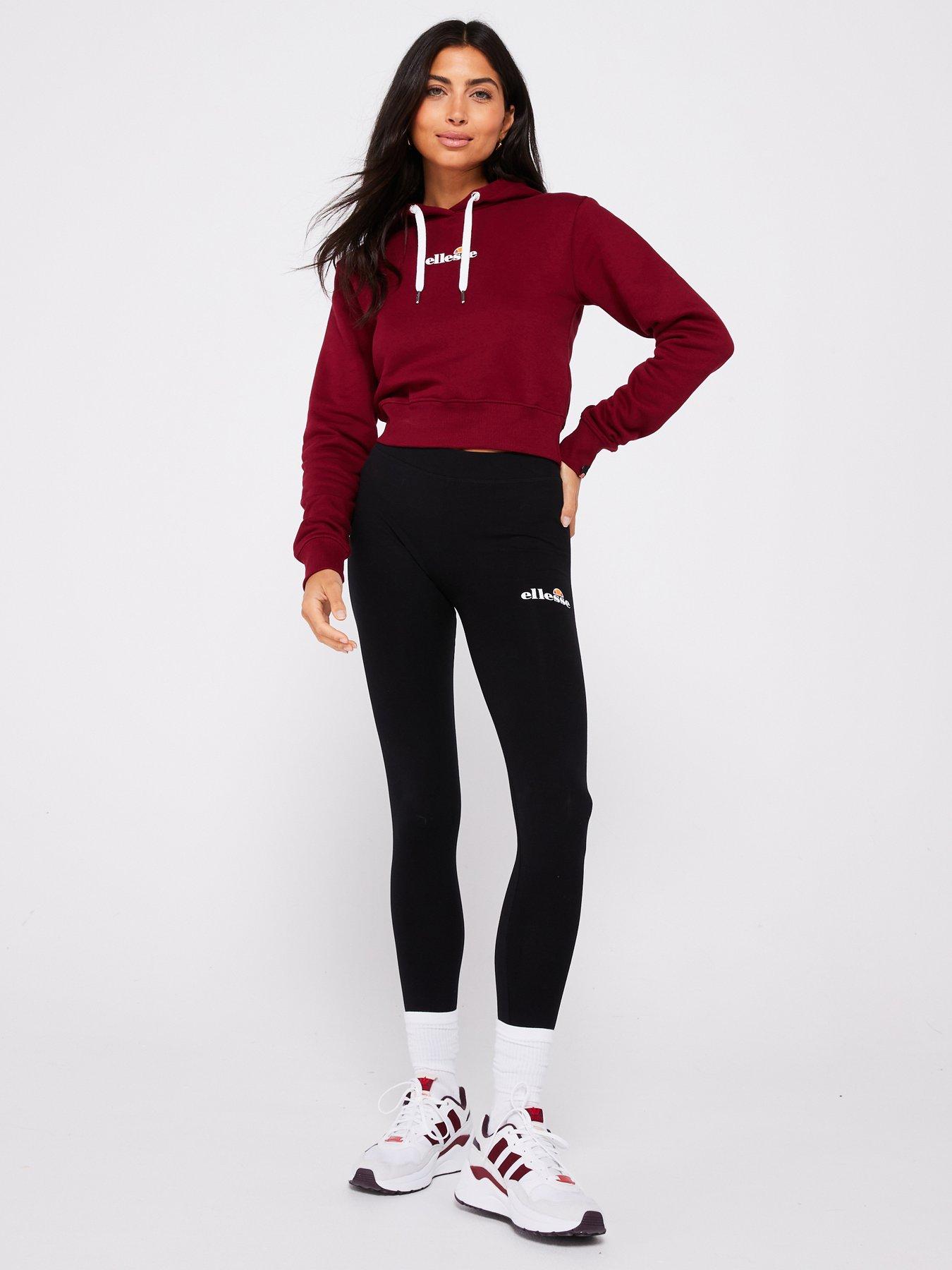 ellesse-womens-exclusive-vilanova-cropped-hoodie-and-legging-set-burgundyblack