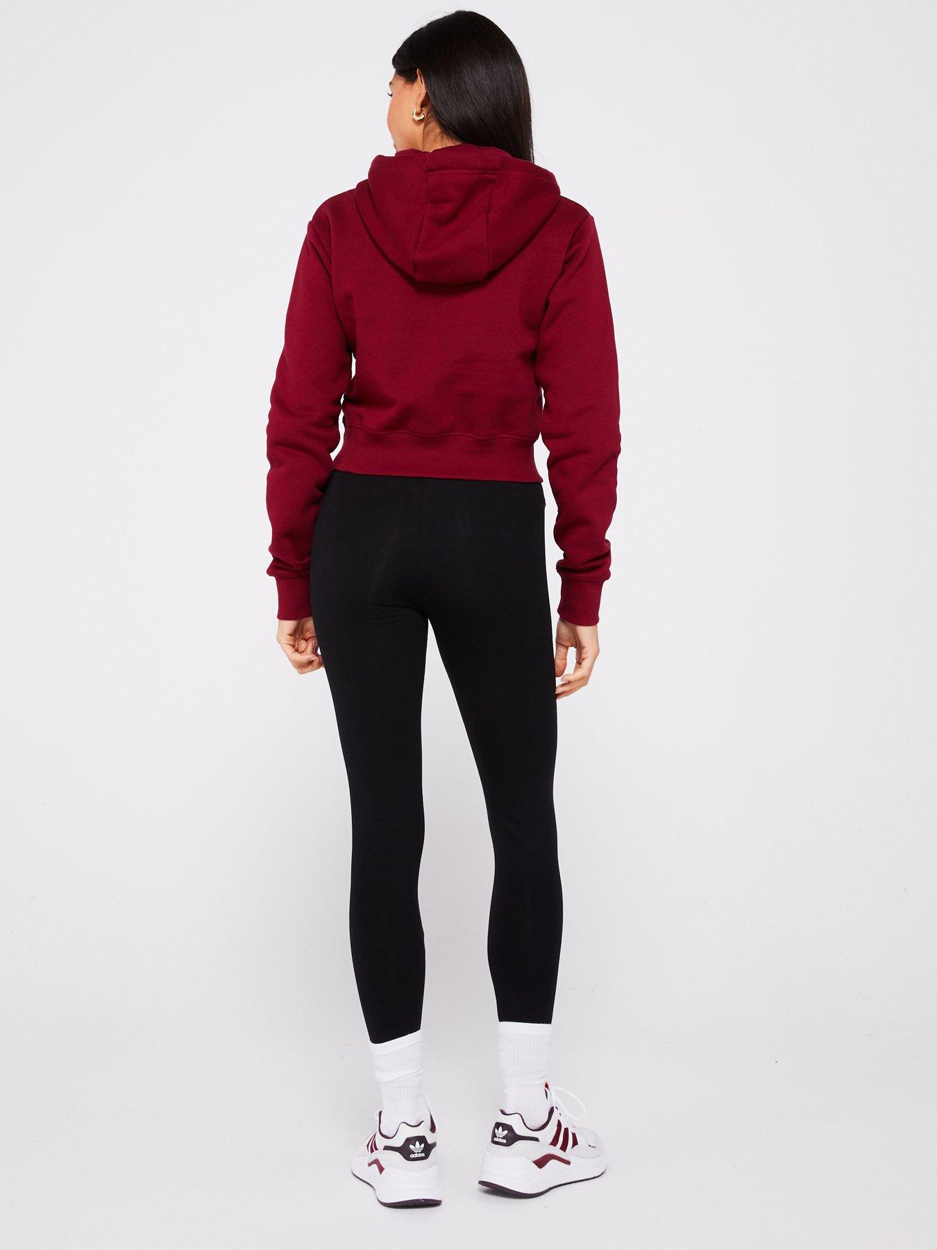 ellesse-womens-exclusive-vilanova-cropped-hoodie-and-legging-set-burgundyblackstillFront