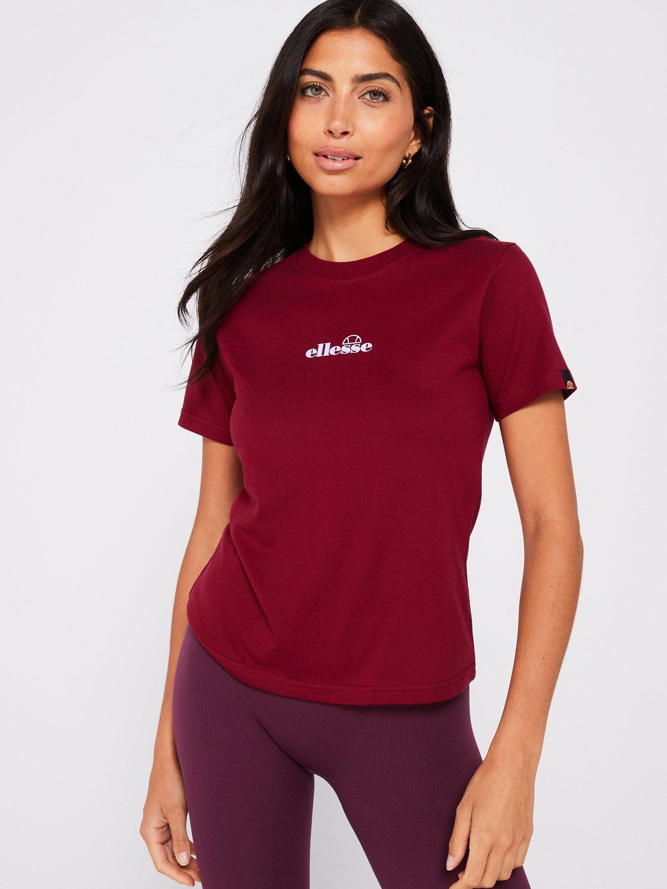 ellesse-womens-svetta-tee-burgundy