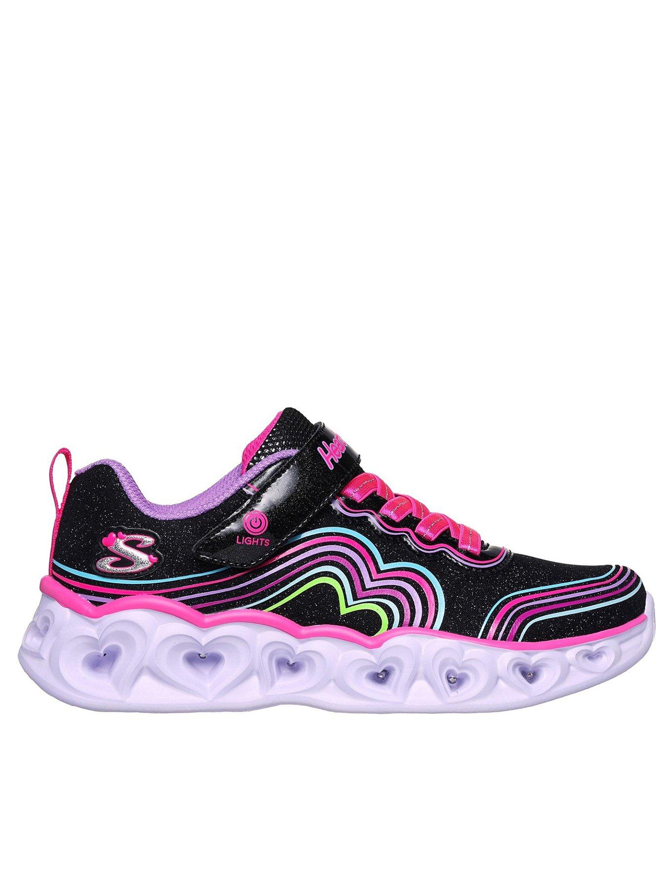 skechers-girls-retro-hearts-lighted-trainer-black