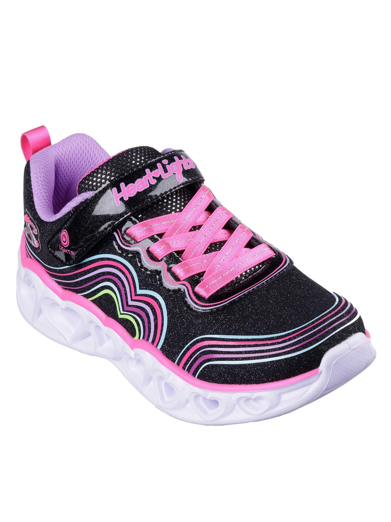 skechers-girls-retro-hearts-lighted-trainer-blackstillFront