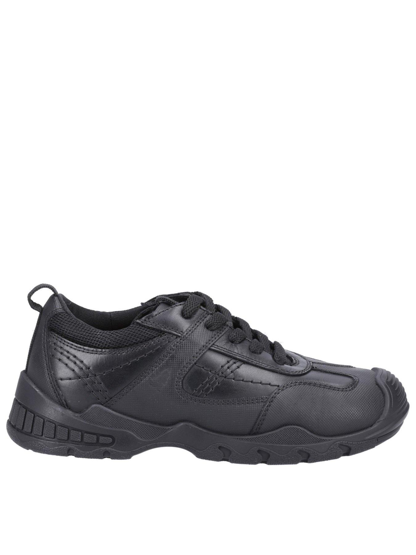Hush Puppies Travis Snr School Shoe - Black