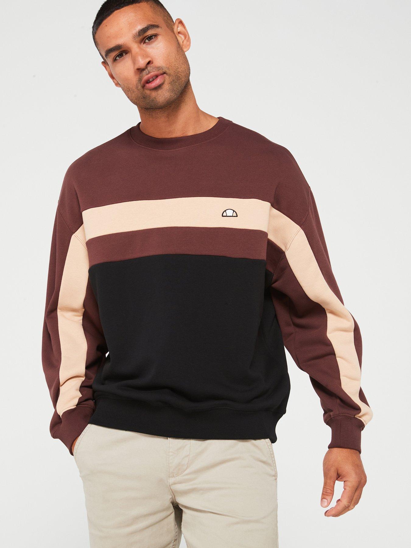 ellesse-mens-andora-sweatshirt-brownblack