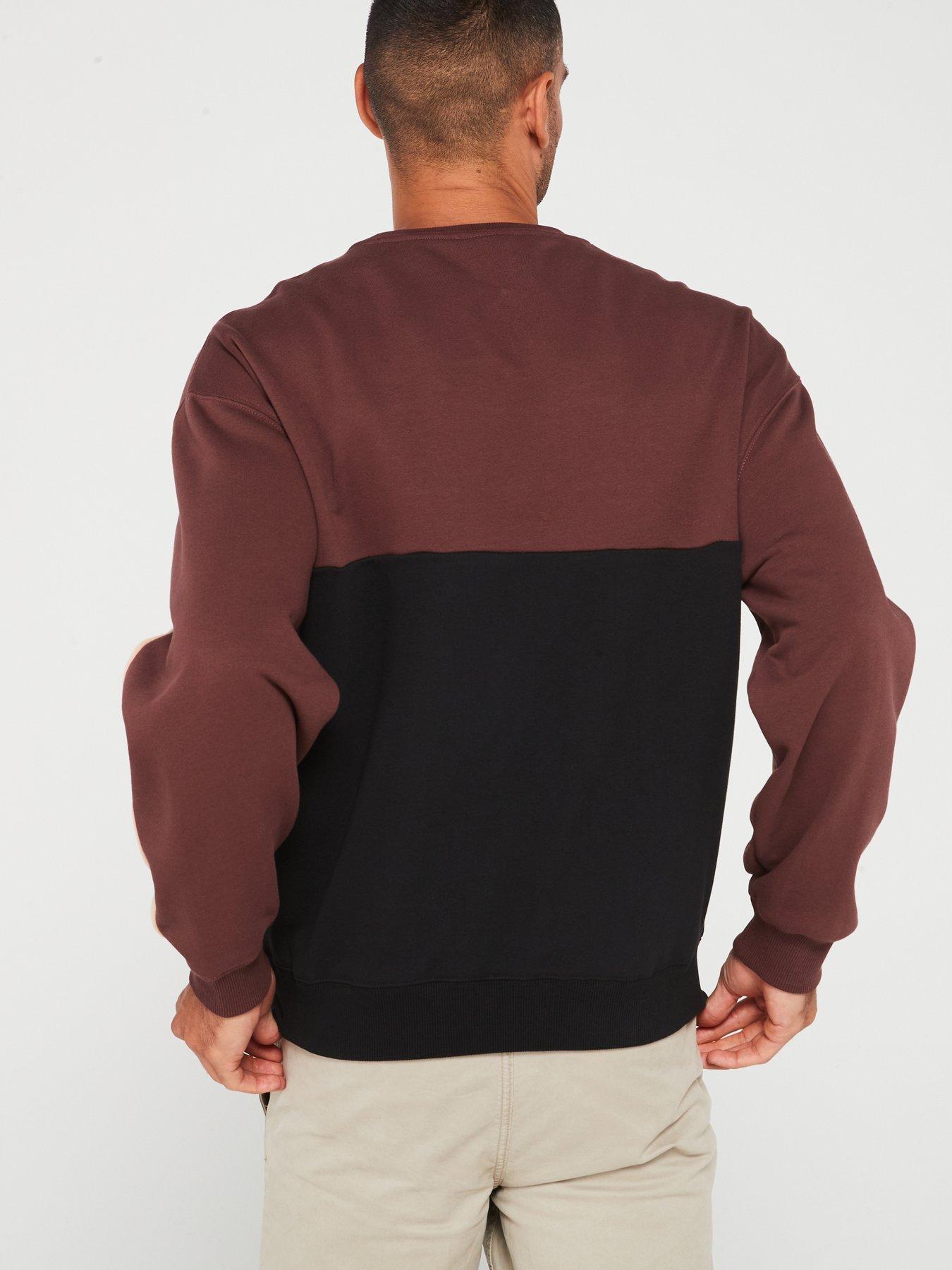 ellesse-mens-andora-sweatshirt-brownblackstillFront