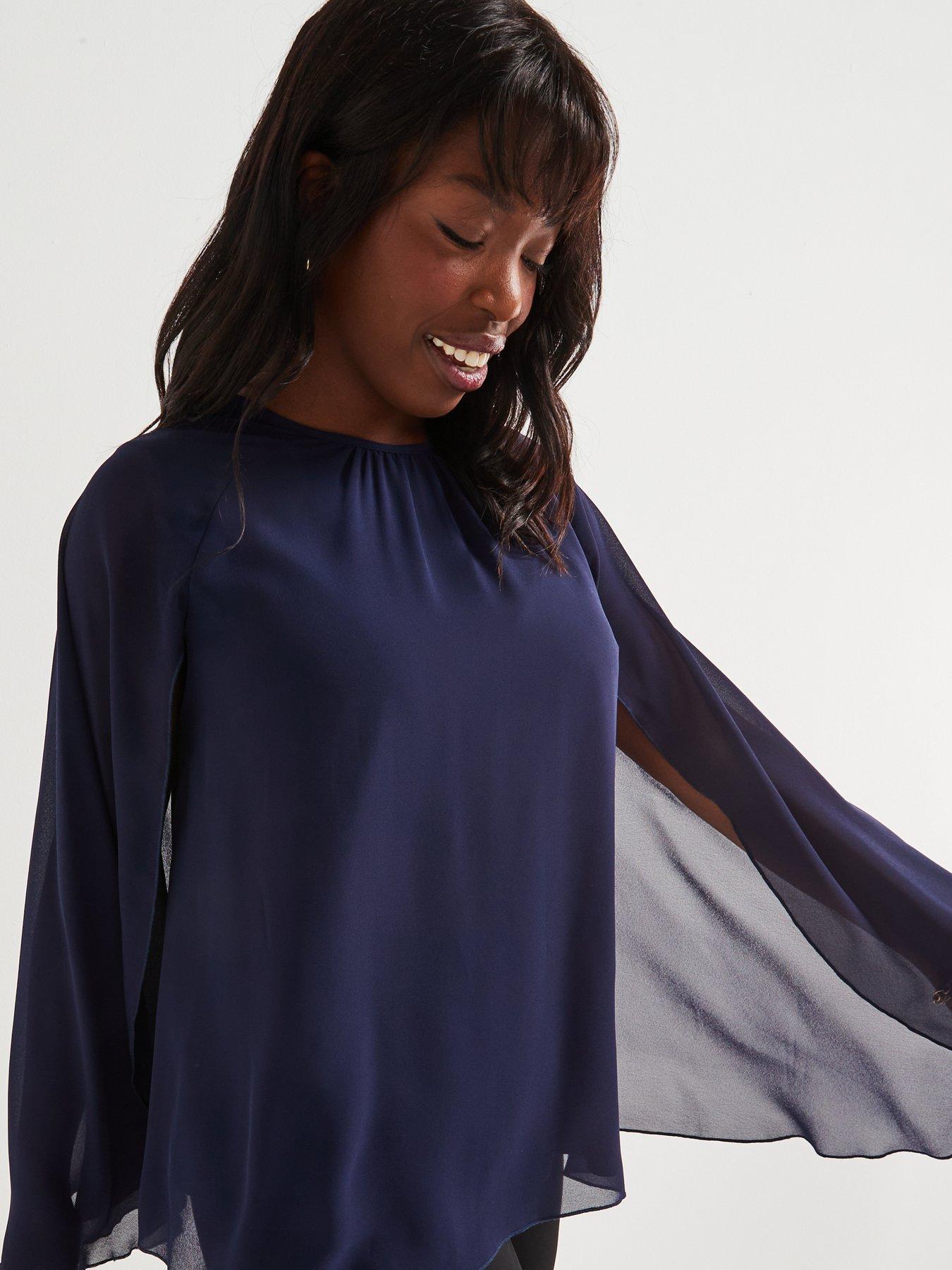 v-by-very-curve-cape-sleeve-blouse-blueoutfit