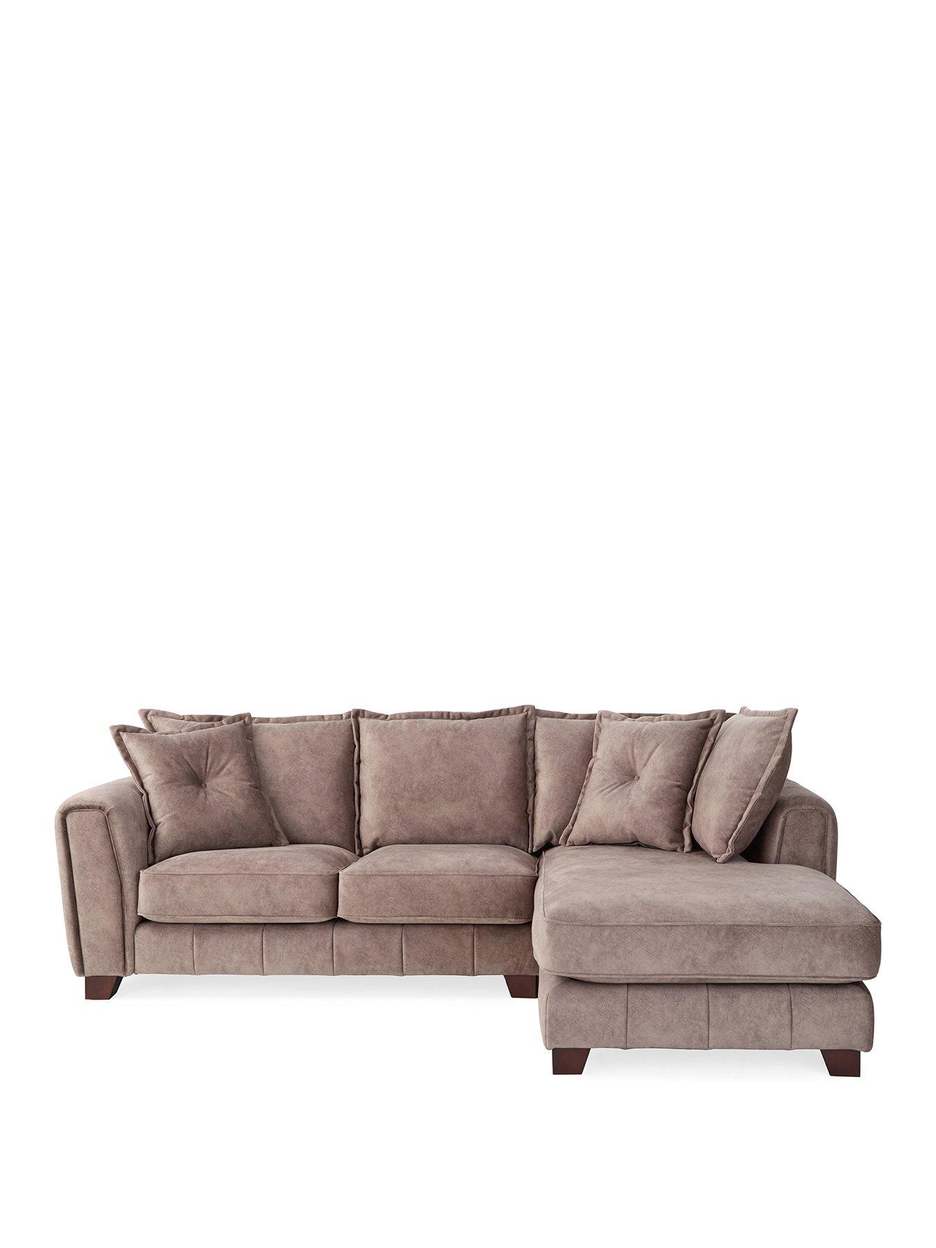 Image 2 of 7 of The Very Collection Avanti Right Hand Fabric Corner Chaise - Chocolate - FSC Certified