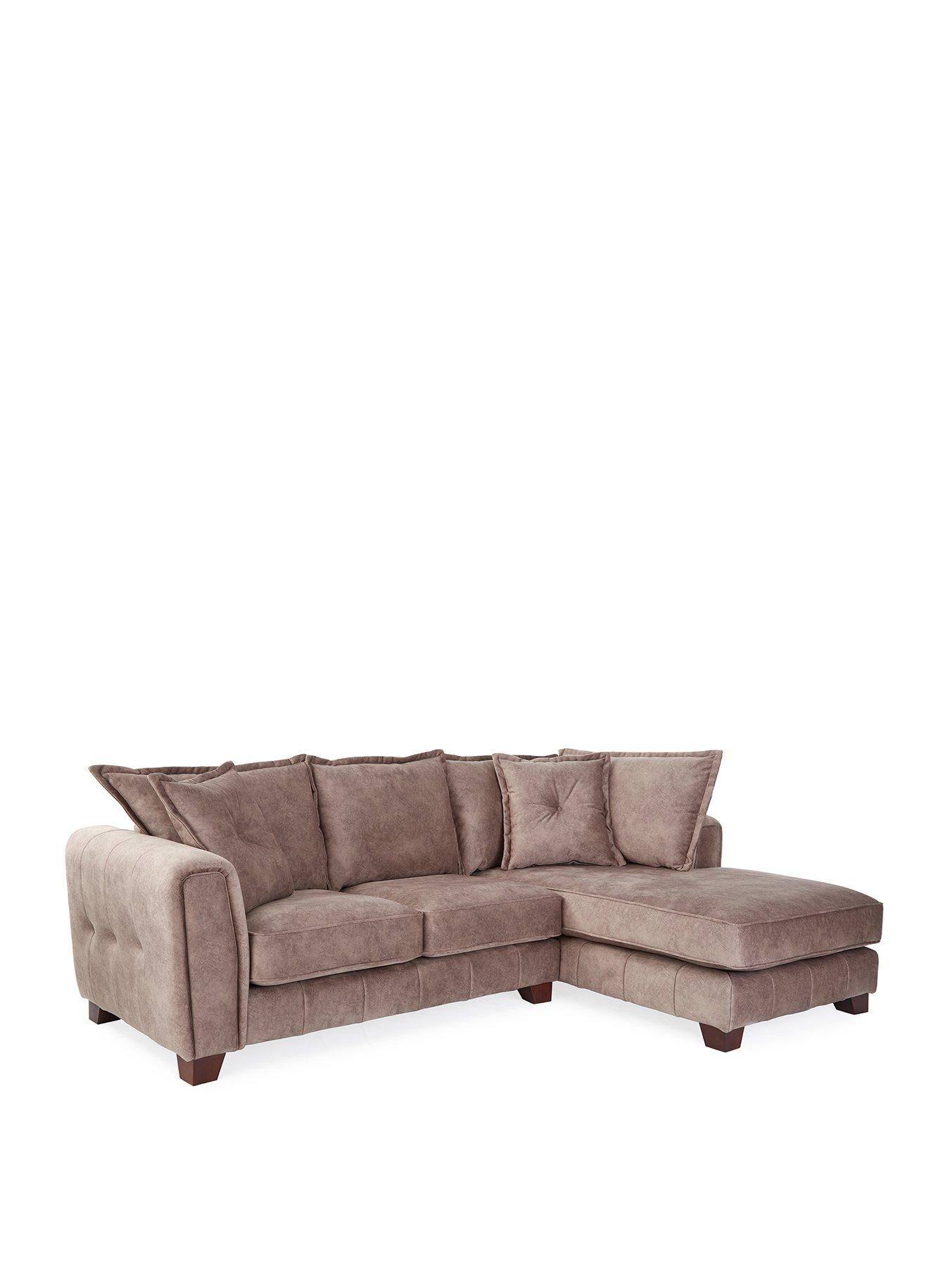 Image 3 of 7 of The Very Collection Avanti Right Hand Fabric Corner Chaise - Chocolate - FSC Certified