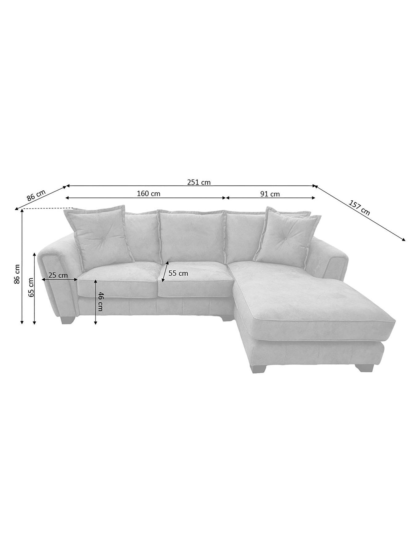 Image 6 of 7 of The Very Collection Avanti Right Hand Fabric Corner Chaise - Chocolate - FSC Certified
