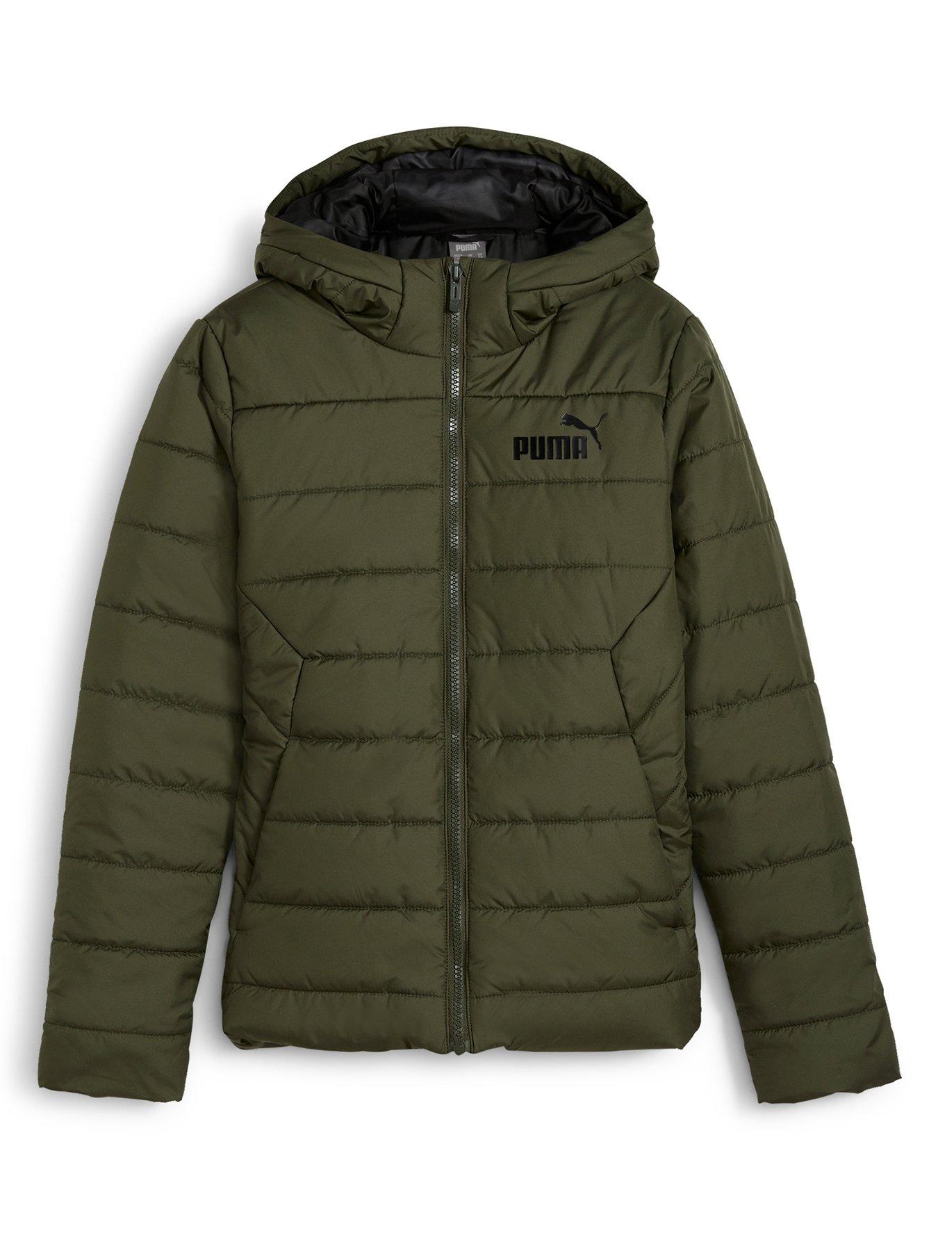 puma-boys-essentials-hooded-padded-jacket-green