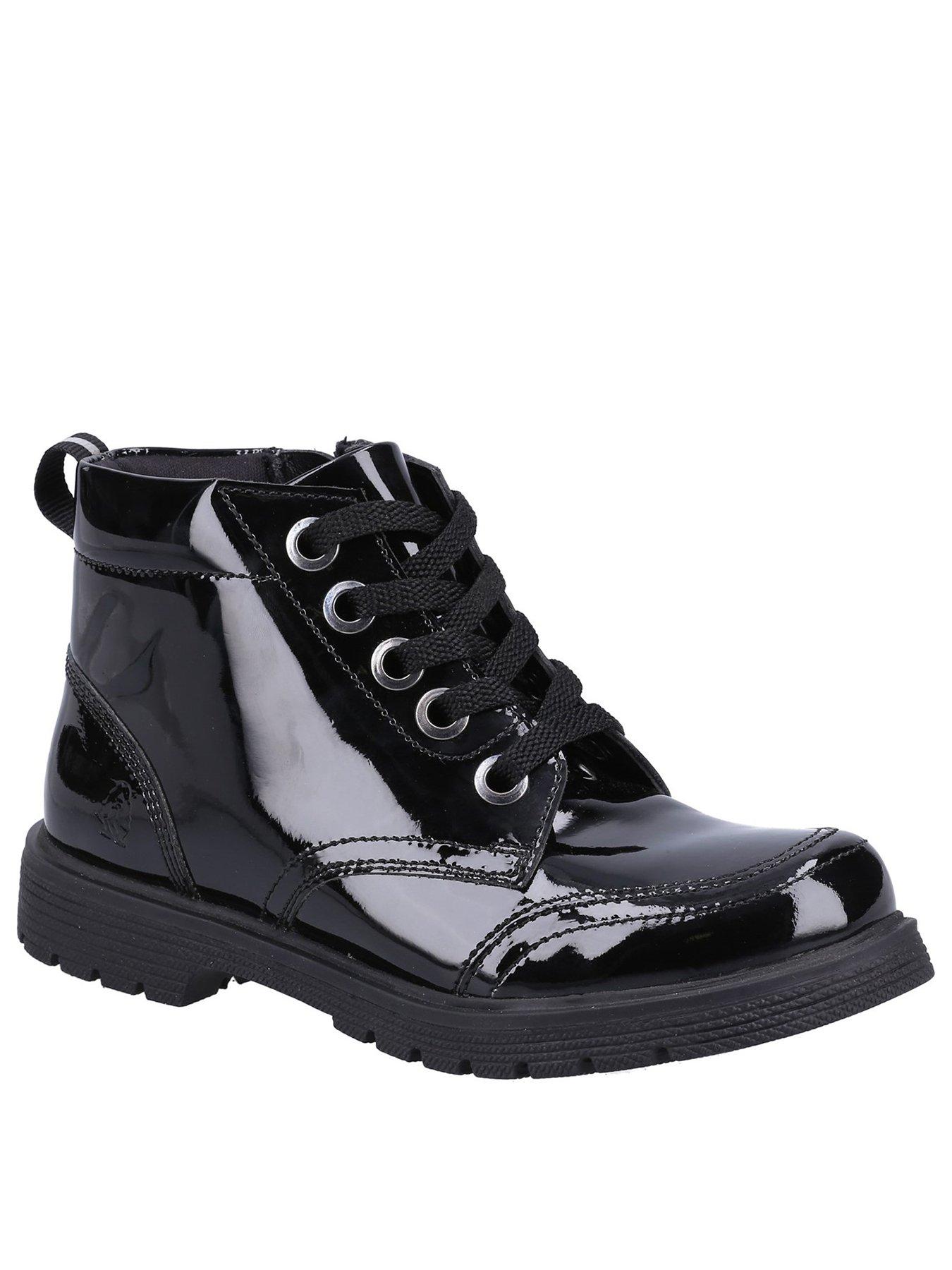 hush-puppies-jolie-patent-jnr-boot-blackstillFront