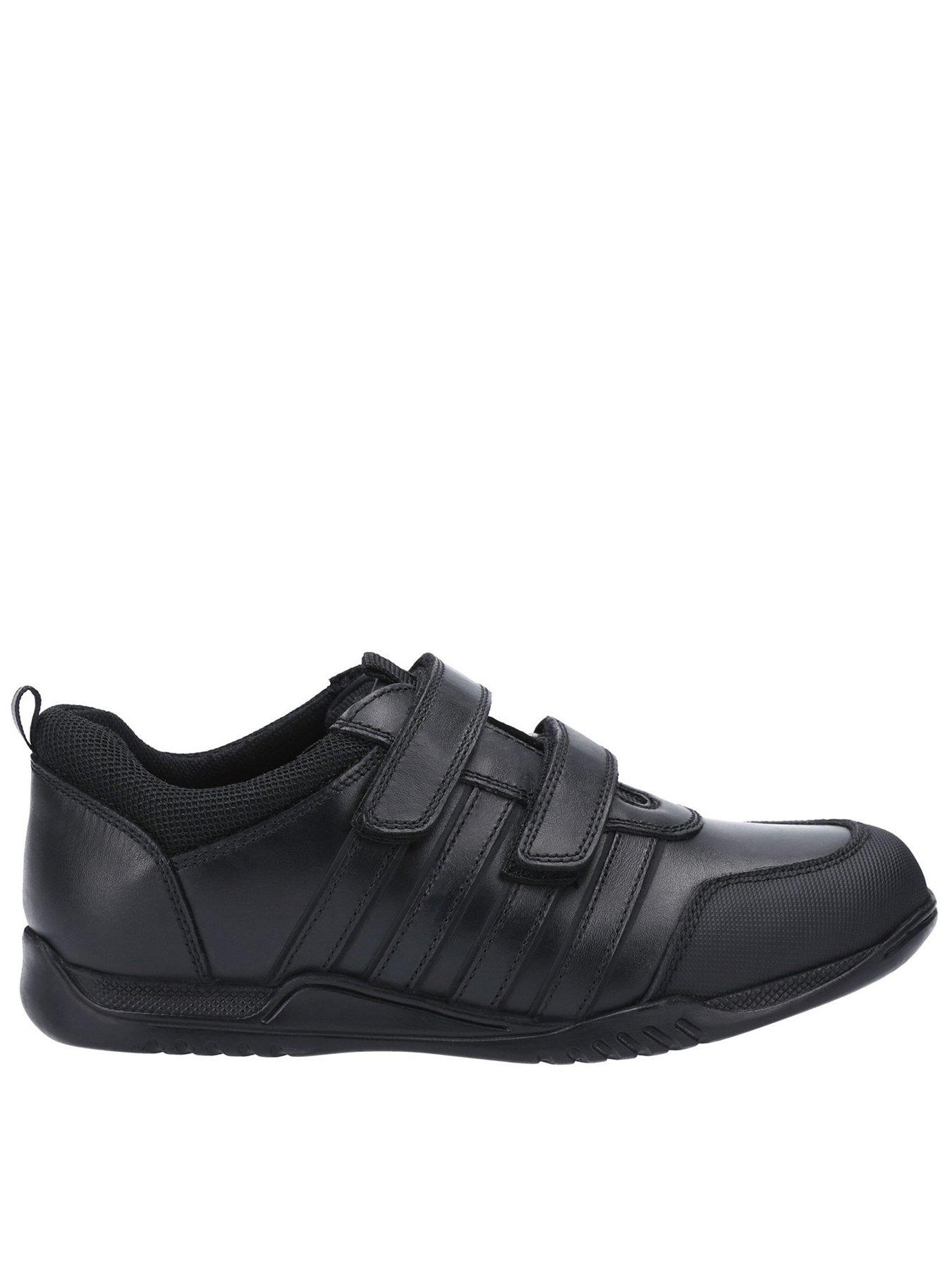 Hush Puppies Josh Velcro Snr School Shoe - Black