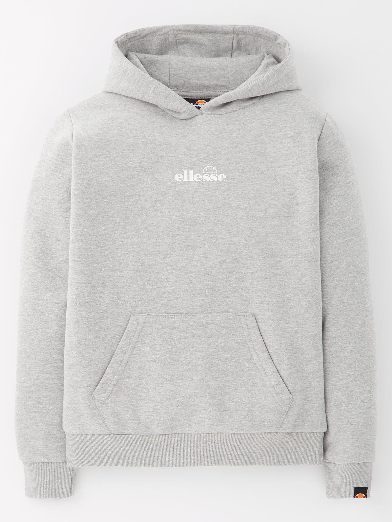 ellesse-junior-girls-otternere-overhead-hoodie-grey-marl