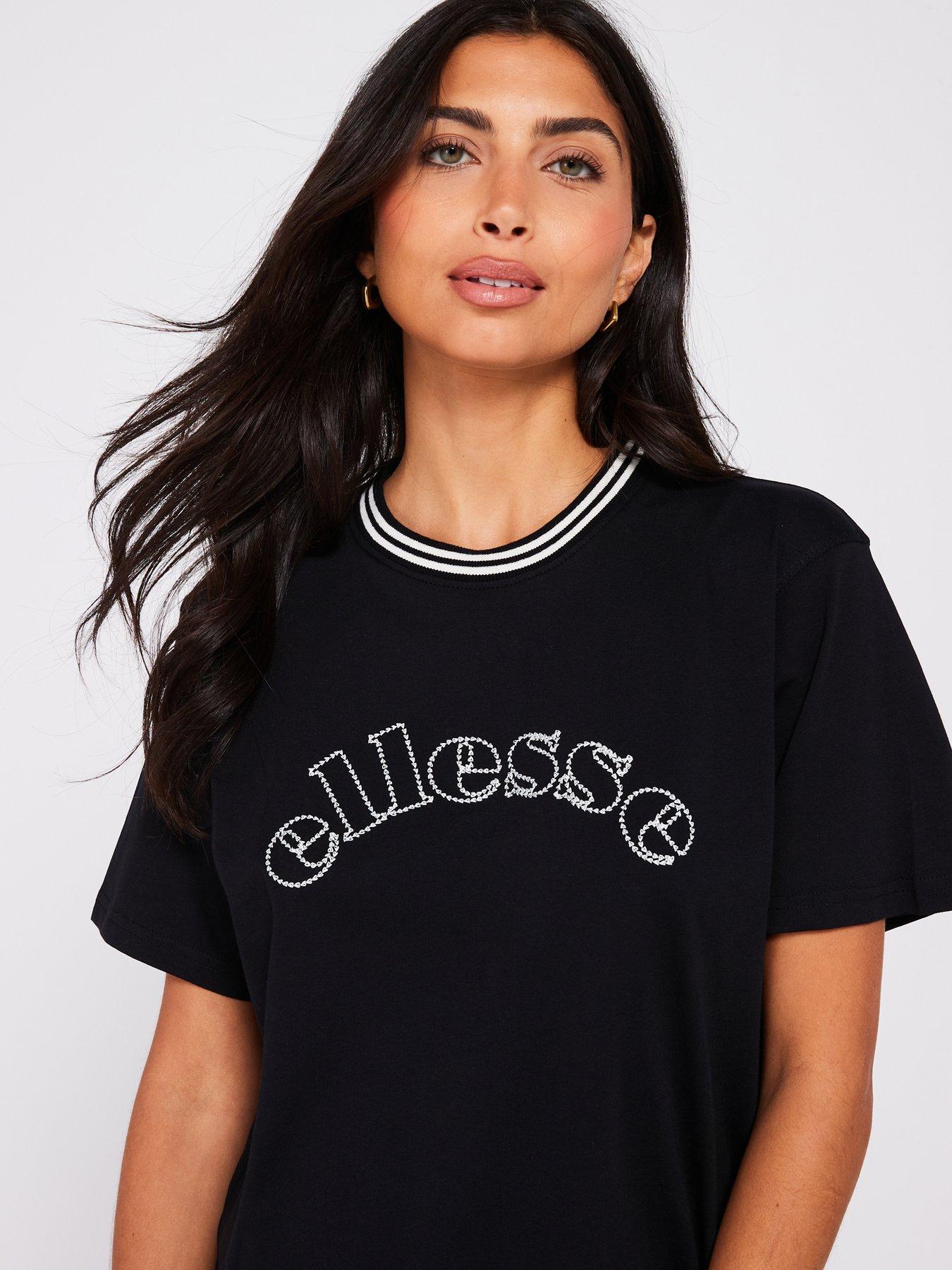 ellesse-womens-sparks-tee-blackdetail