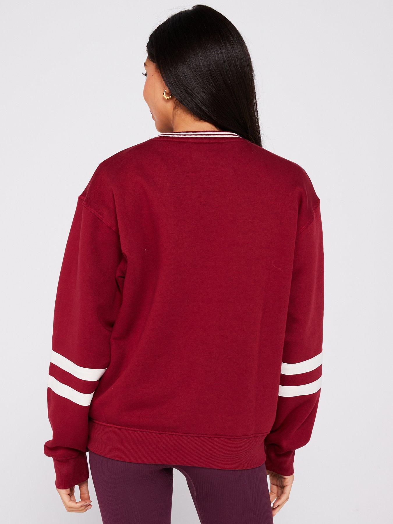 ellesse-womens-marchi-sweatshirt-burgundyoff-whitestillFront