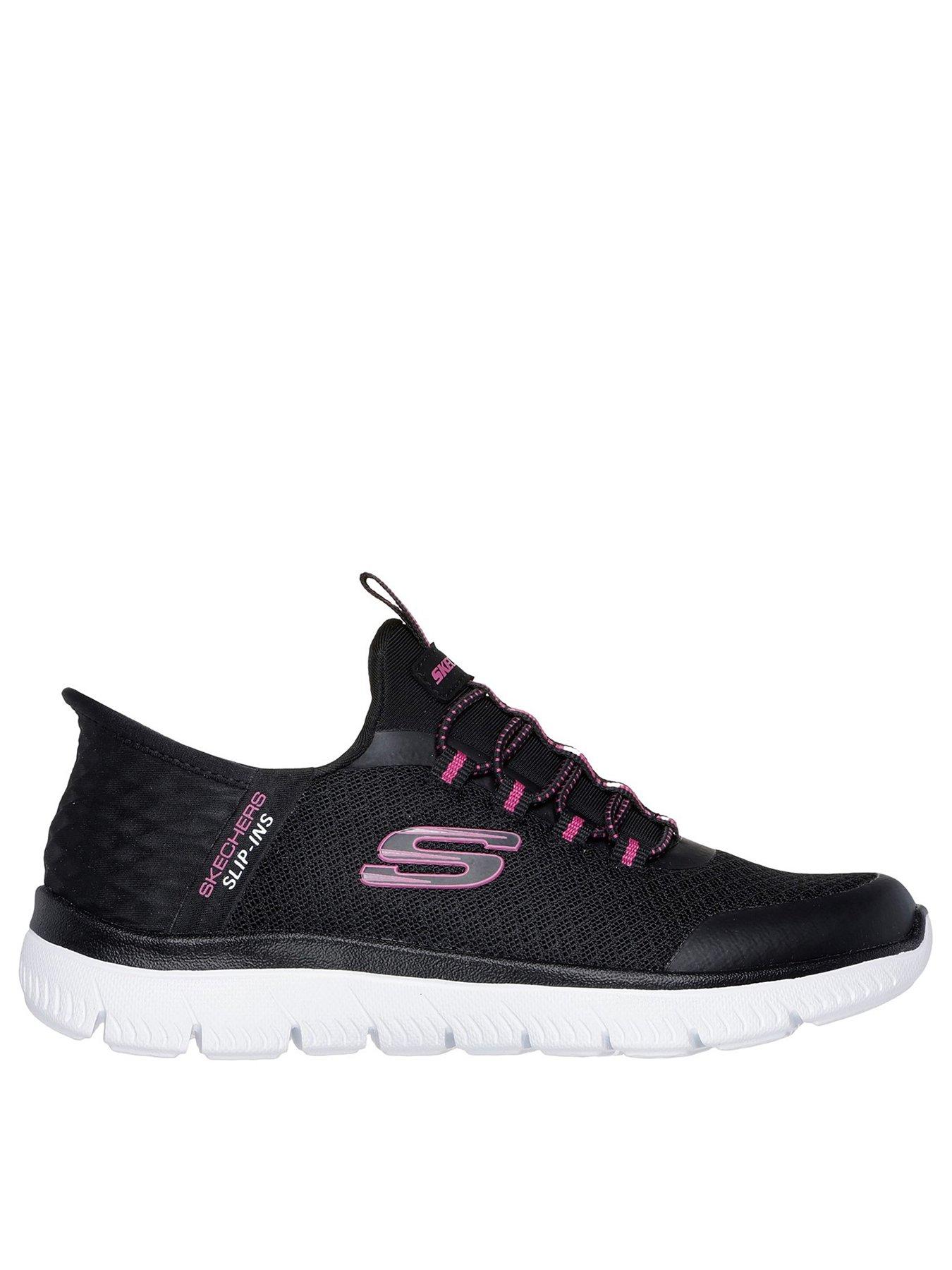 skechers-girls-summits-slip-ins-trainer-black