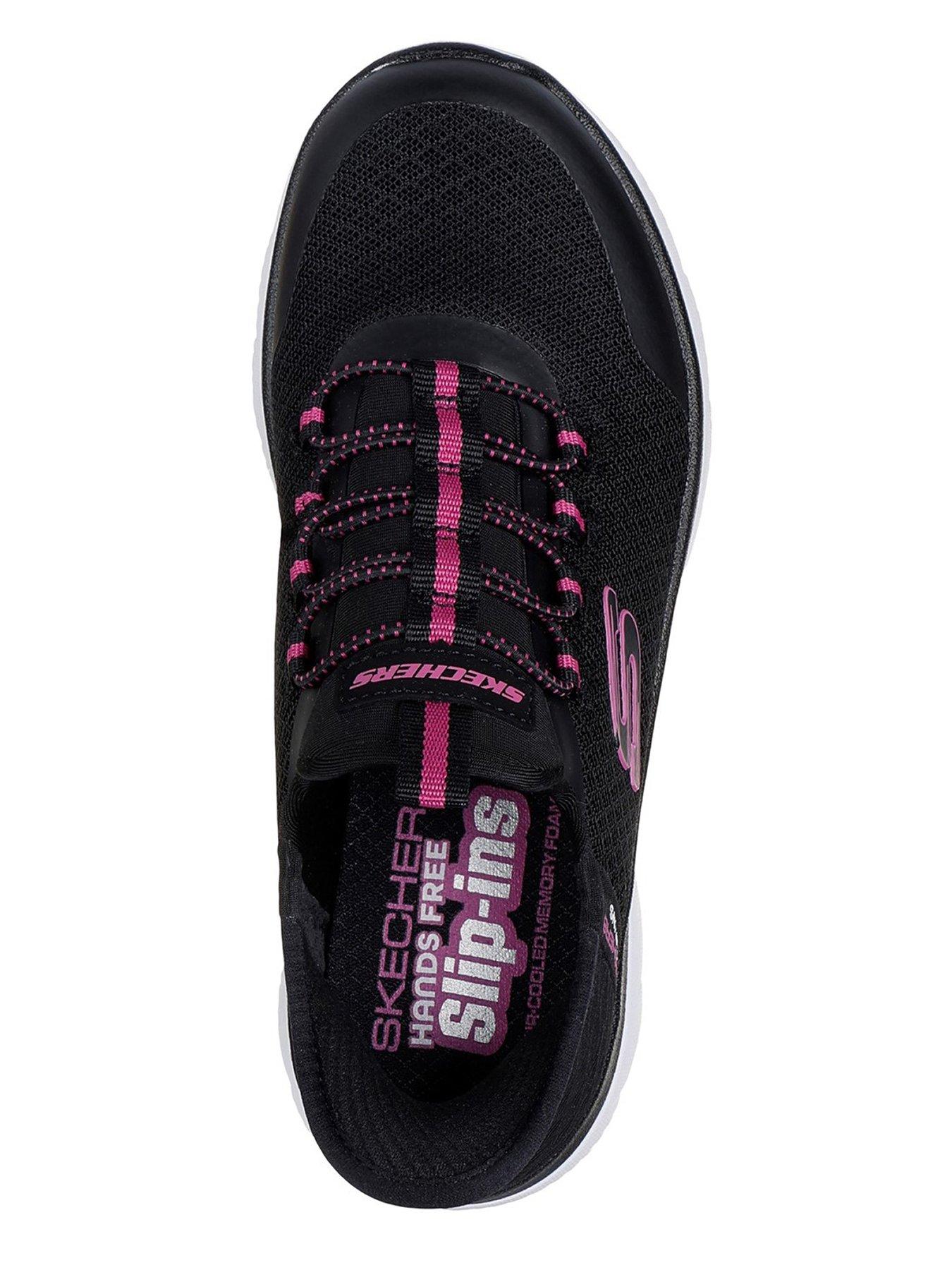 skechers-girls-summits-slip-ins-trainer-blackoutfit