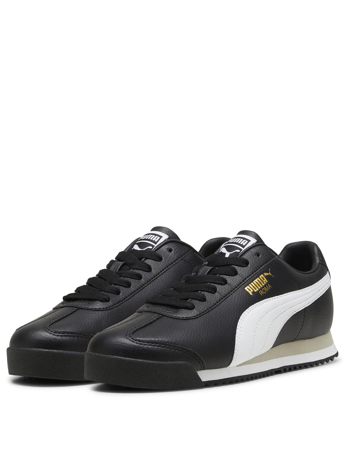 puma-mens-roma-24-standard-trainers-blackwhitestillFront