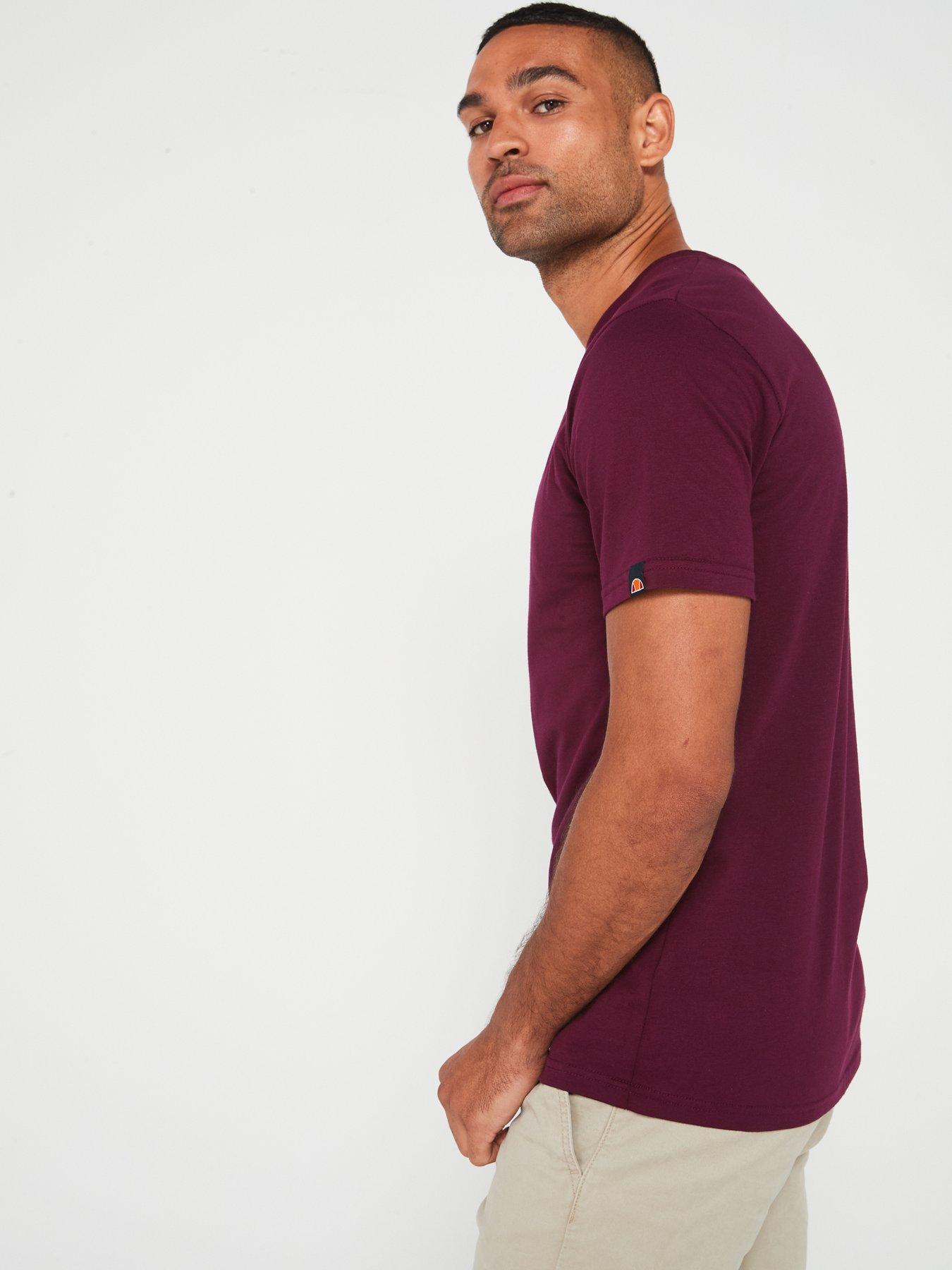 ellesse-mens-ollio-tee-burgundystillFront