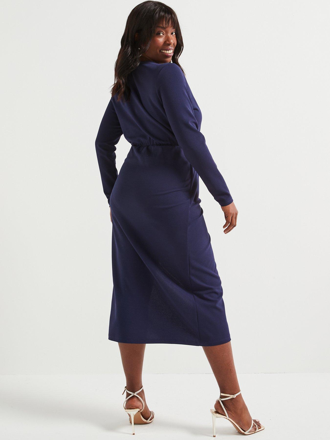 v-by-very-curve-shaping-button-detail-wrap-dress-bluestillFront