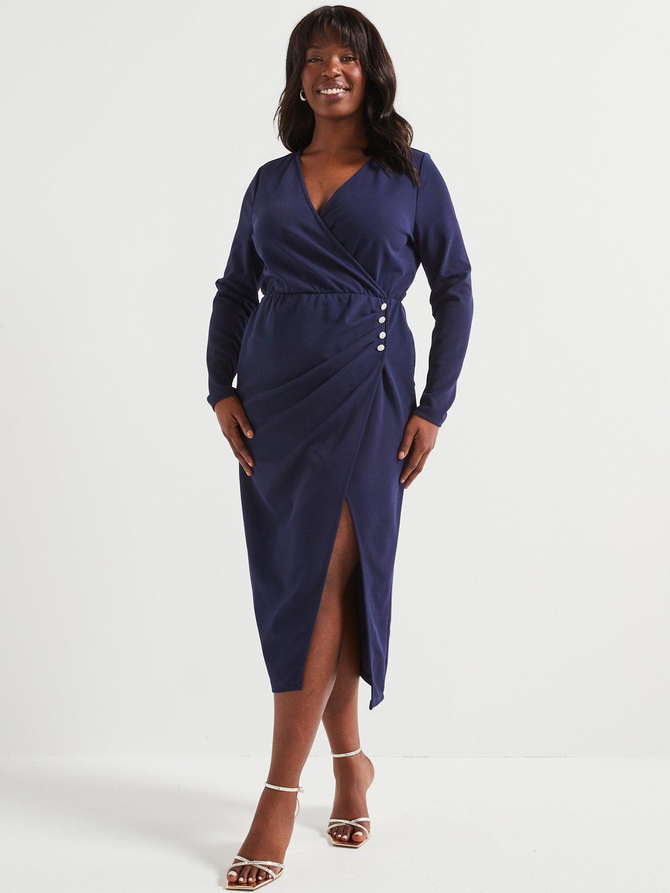 v-by-very-curve-shaping-button-detail-wrap-dress-blueback