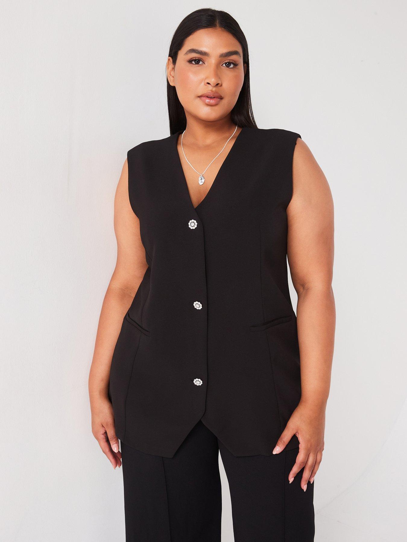 v-by-very-curve-diamante-button-waistcoat-black