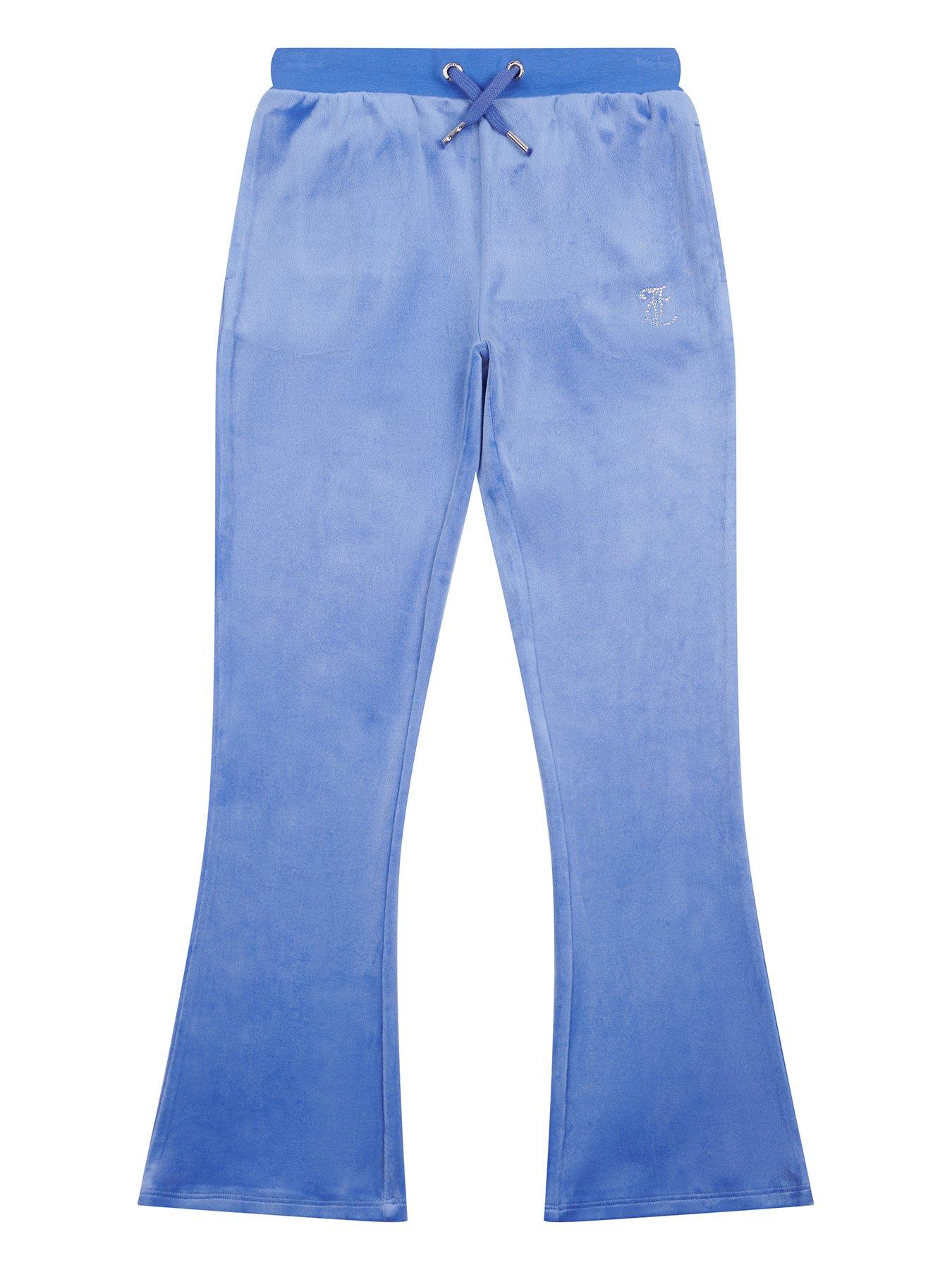 juicy-couture-girls-diamante-velour-bootcut-jogger-blue