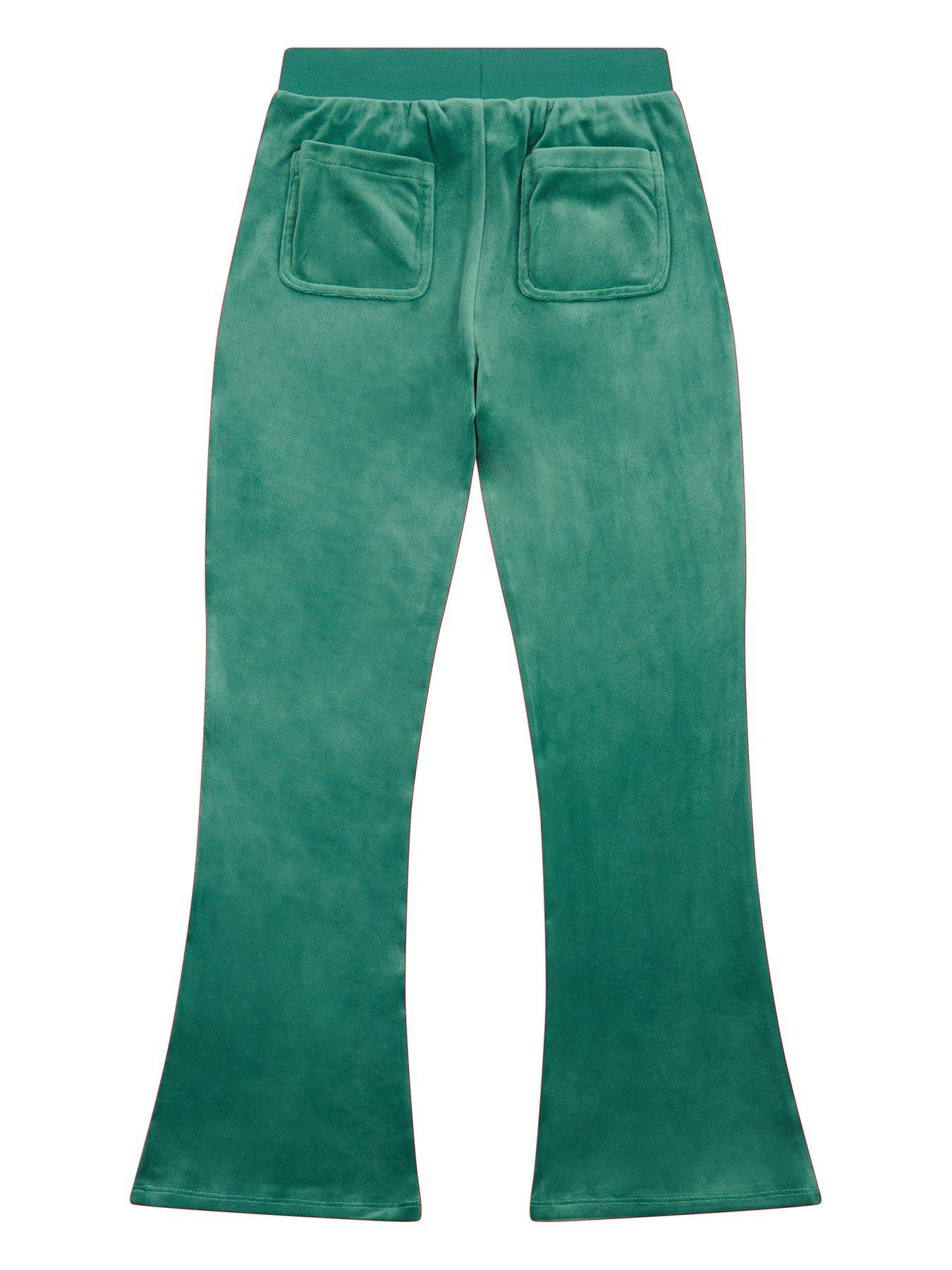 juicy-couture-girls-diamante-velour-bootcut-jogger-greenback