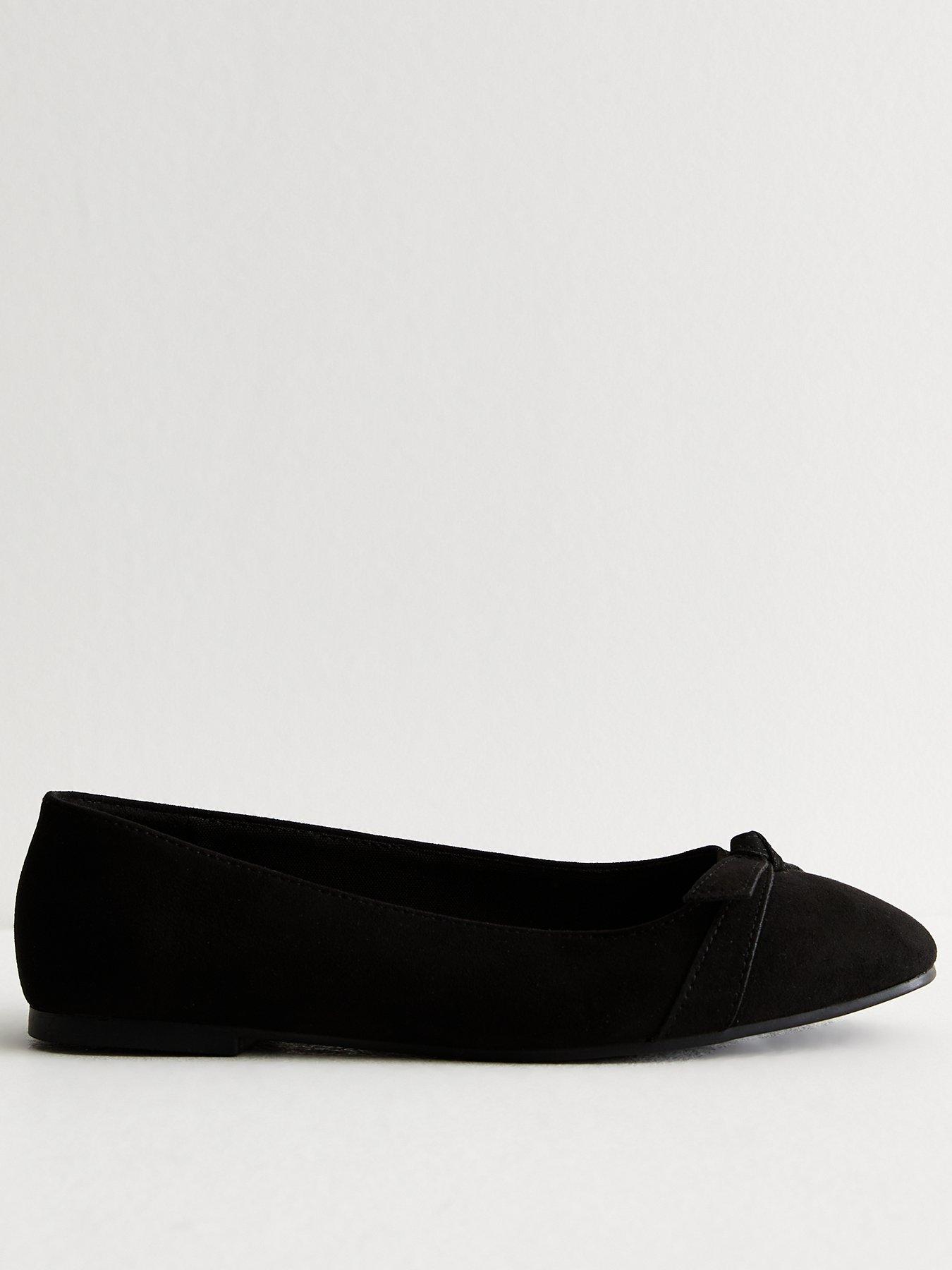 new-look-wide-fit-bow-detail-ballet-pumps-blackfront