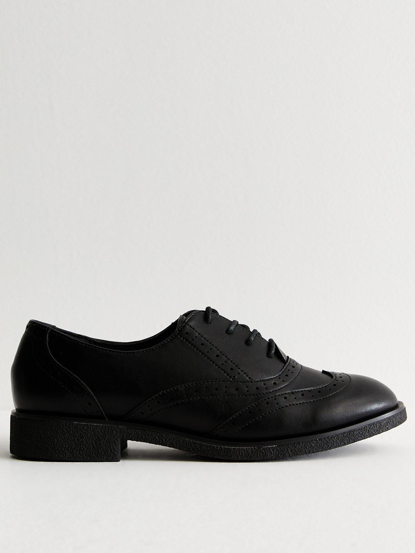 new-look-black-leather-look-lace-up-brogues