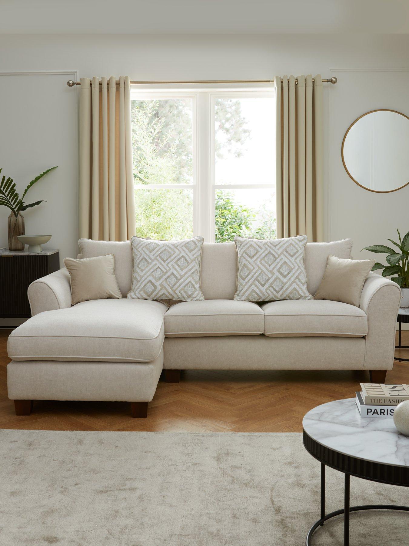 Very Home Amore Fabric Left Hand Corner Chaise Sofa - FSC Certified