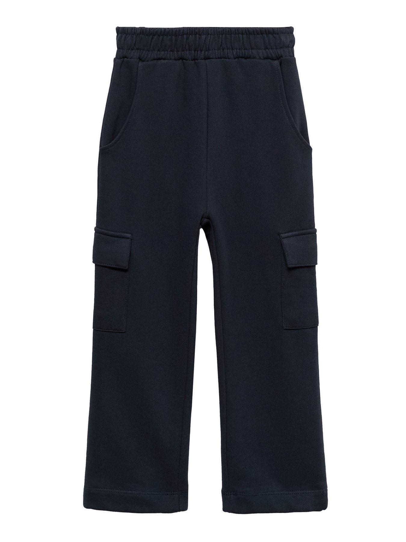 mango-girls-straight-cargo-joggers-navy