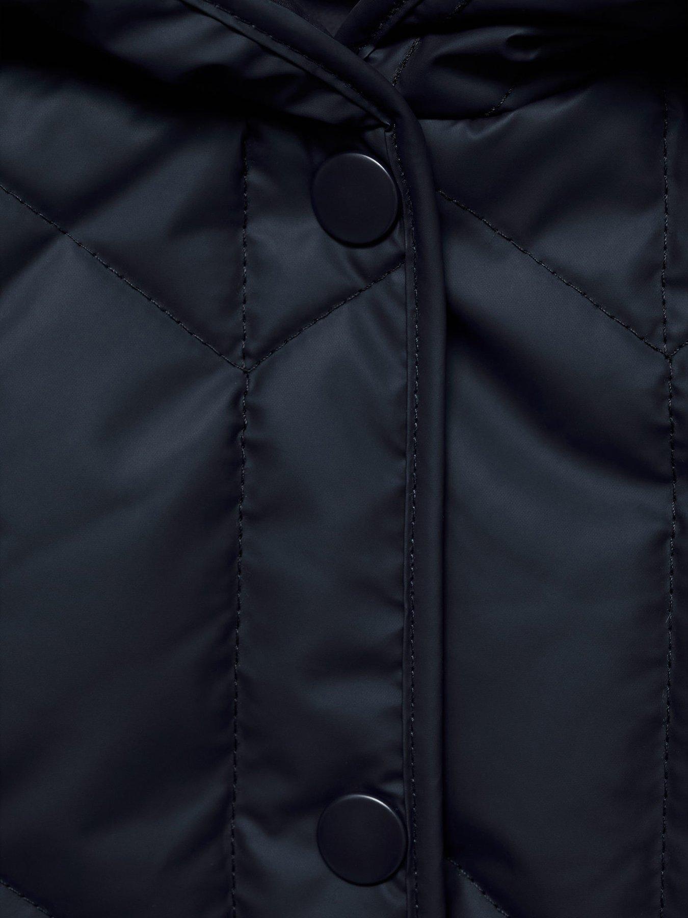 mango-girls-quilted-longline-coat-navydetail