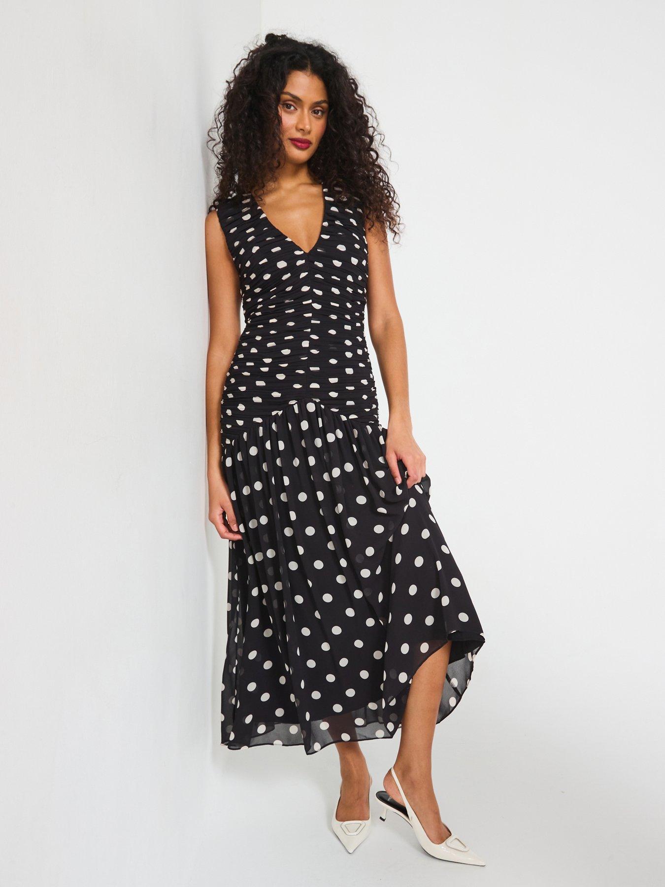 v-by-very-ruched-drop-hem-midi-dress-spot-spot-print